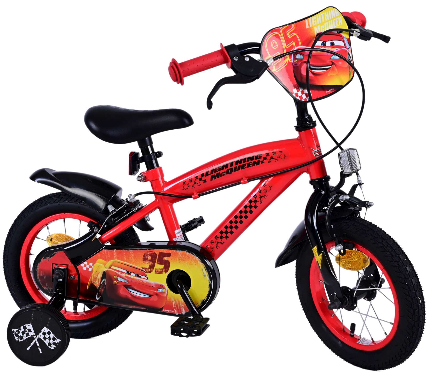 Disney Cars Kinderfiets - Jongens - 12 inch - Twee handremmen 2 Disney Cars Kinderfiets - Jongens - 12 inch - Twee handremmen - Afbeelding 2