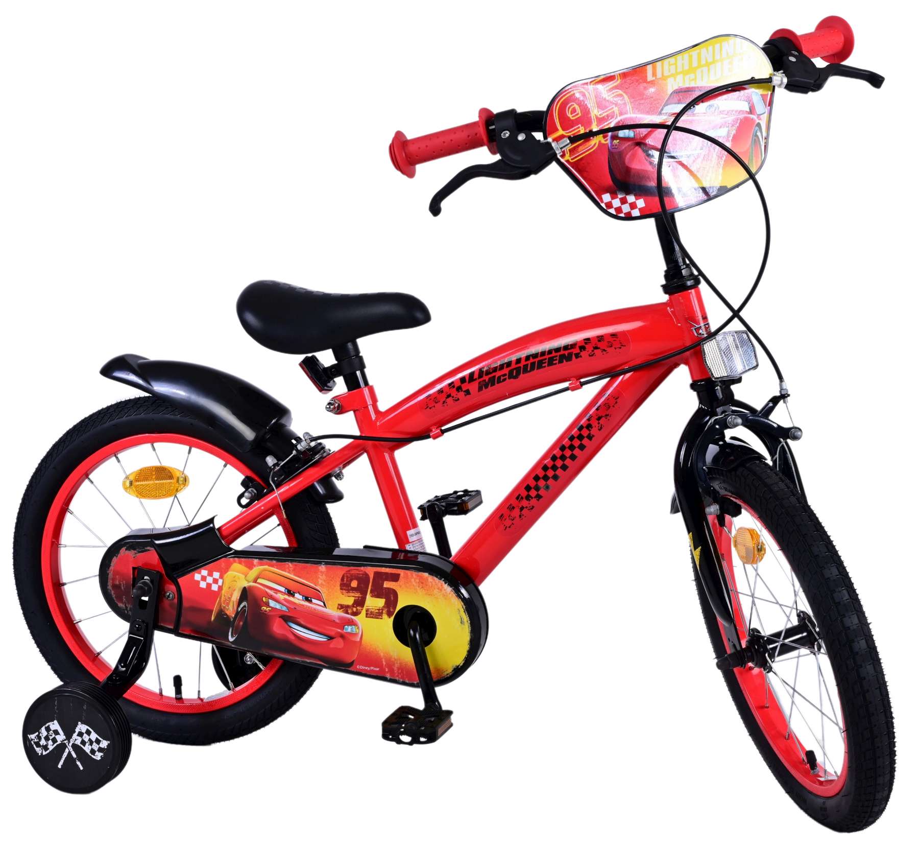 Disney Cars Kinderfiets - Jongens - 16 inch - Rood - Twee handremmen 10 Disney Cars Kinderfiets - Jongens - 16 inch - Rood - Twee handremmen - Afbeelding 10