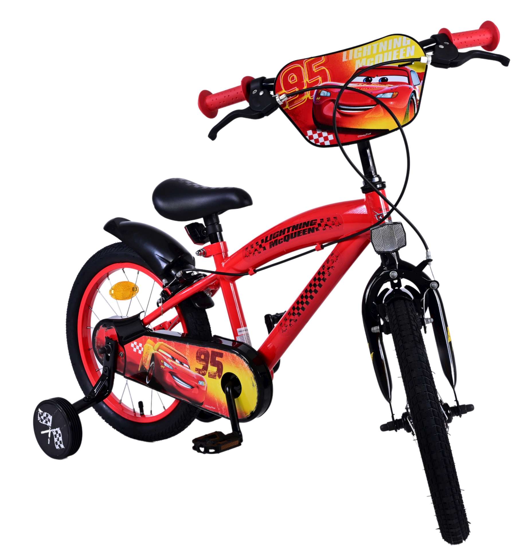 Disney Cars Kinderfiets - Jongens - 16 inch - Rood - Twee handremmen 6 Disney Cars Kinderfiets - Jongens - 16 inch - Rood - Twee handremmen - Afbeelding 6