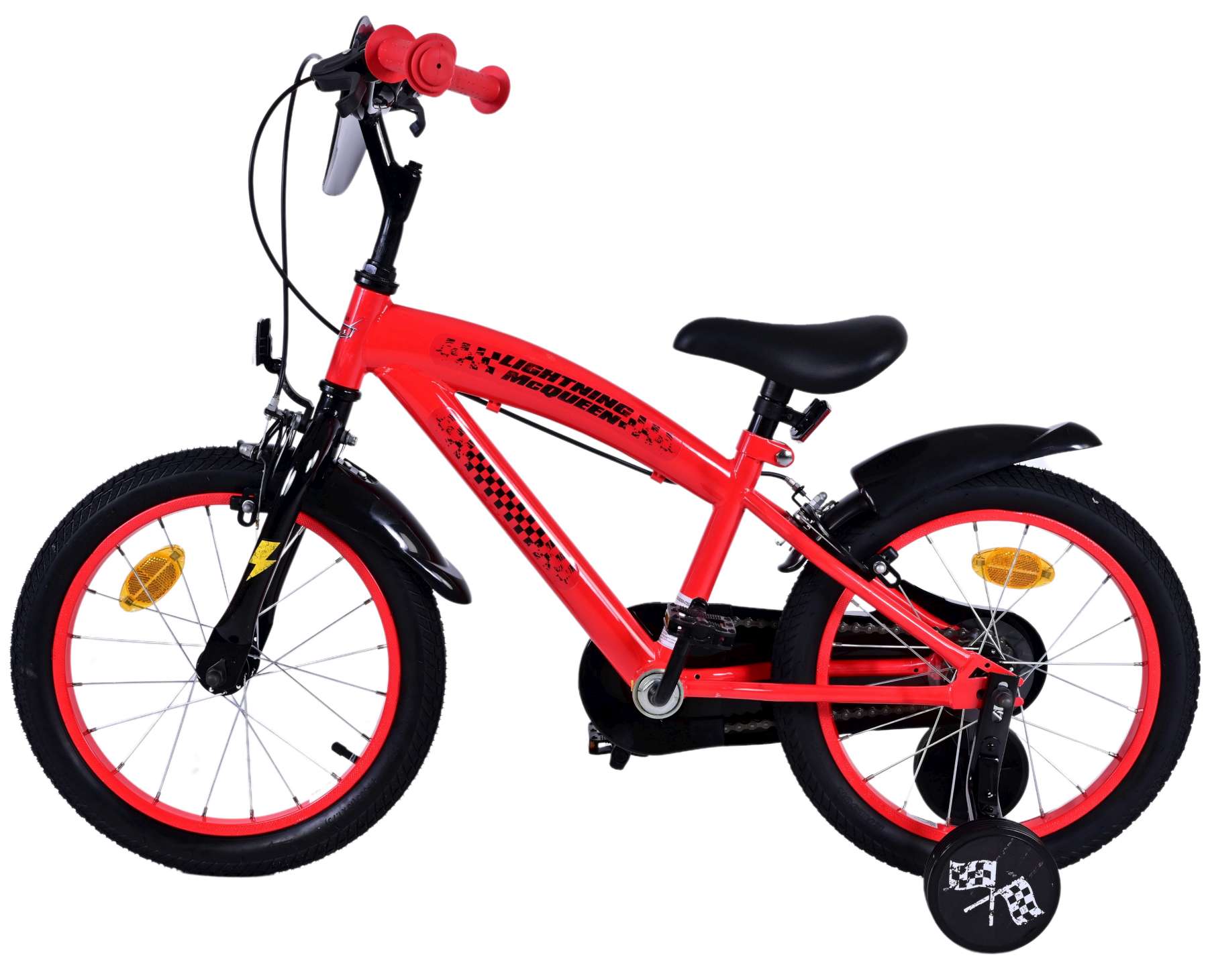 Disney Cars Kinderfiets - Jongens - 16 inch - Rood - Twee handremmen 4 Disney Cars Kinderfiets - Jongens - 16 inch - Rood - Twee handremmen - Afbeelding 4