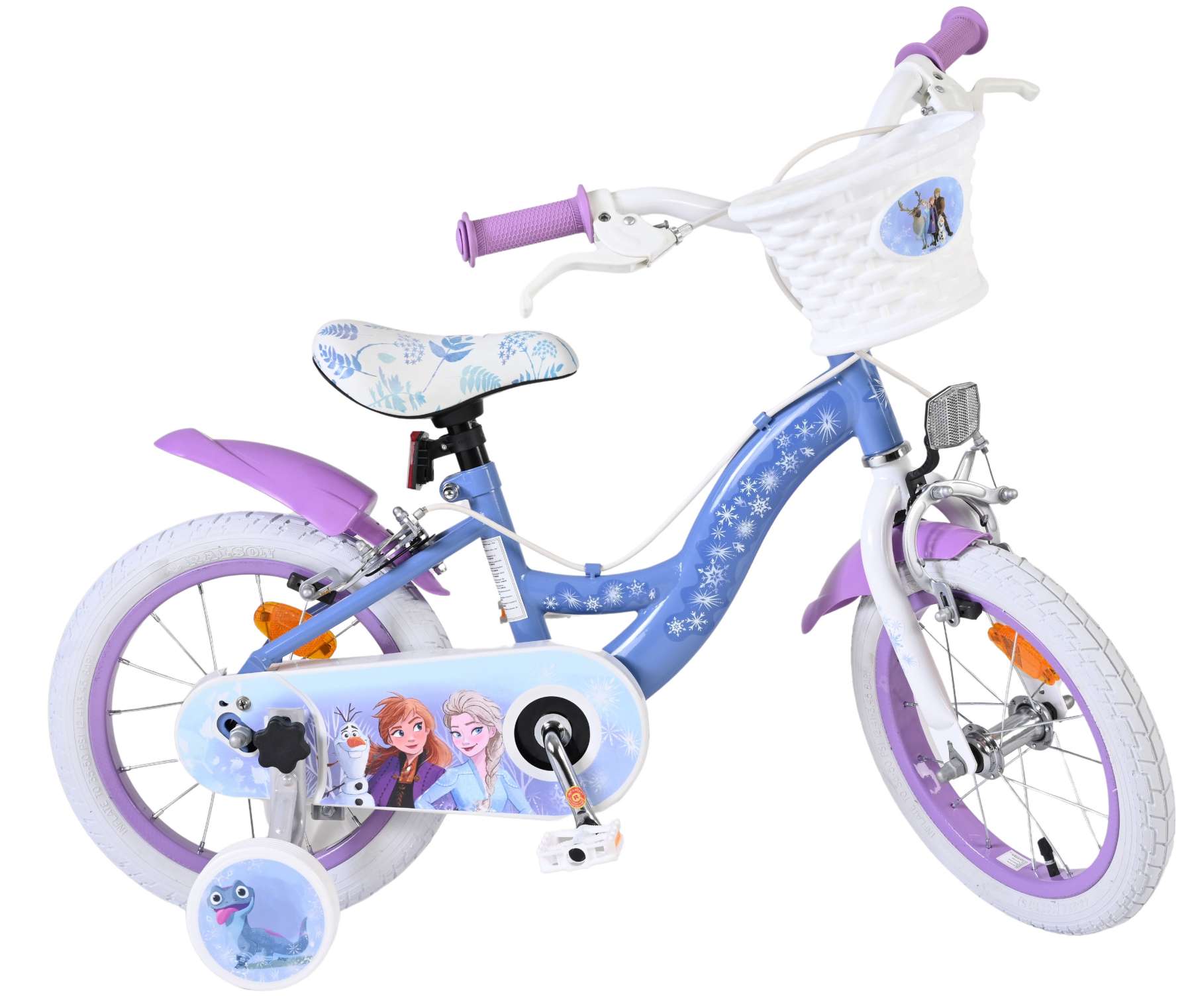 Disney Frozen 2 Kinderfiets - Meisjes - 14 inch - Blauw/Paars - Twee handremmen 10 Disney Frozen 2 Kinderfiets - Meisjes - 14 inch - Blauw/Paars - Twee handremmen - Afbeelding 10
