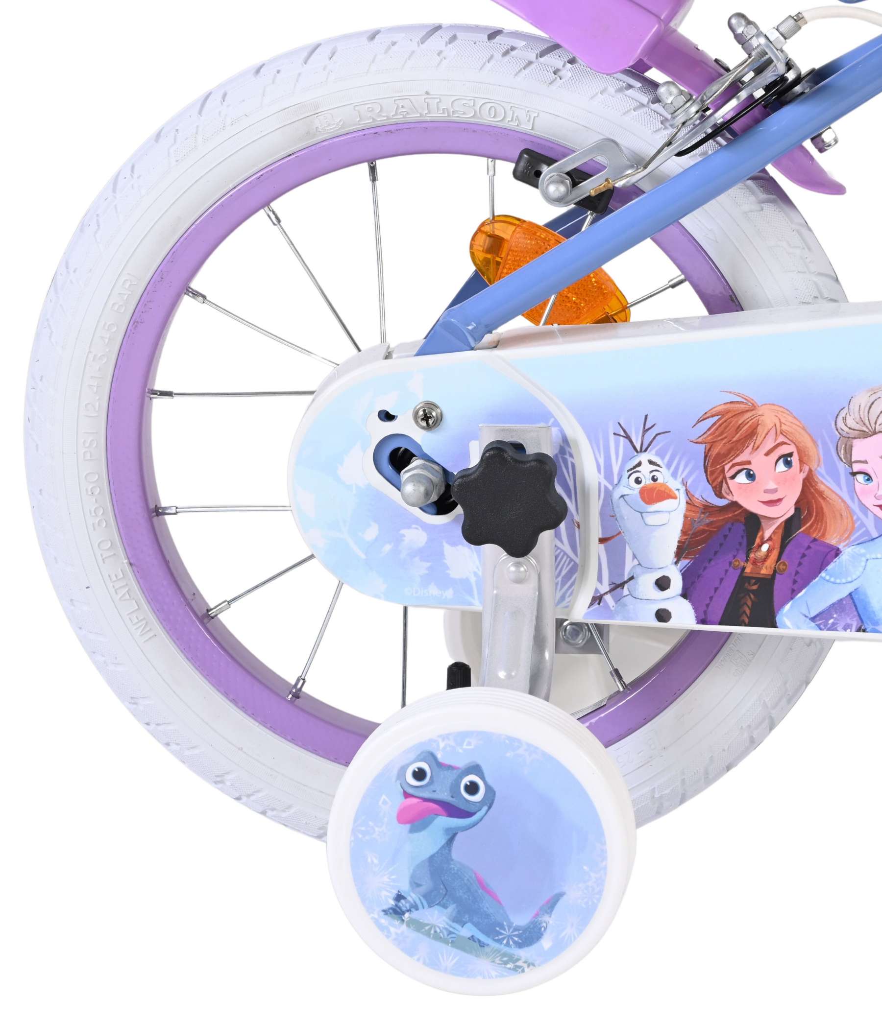 Disney Frozen 2 Kinderfiets - Meisjes - 14 inch - Blauw/Paars - Twee handremmen 2 Disney Frozen 2 Kinderfiets - Meisjes - 14 inch - Blauw/Paars - Twee handremmen - Afbeelding 2