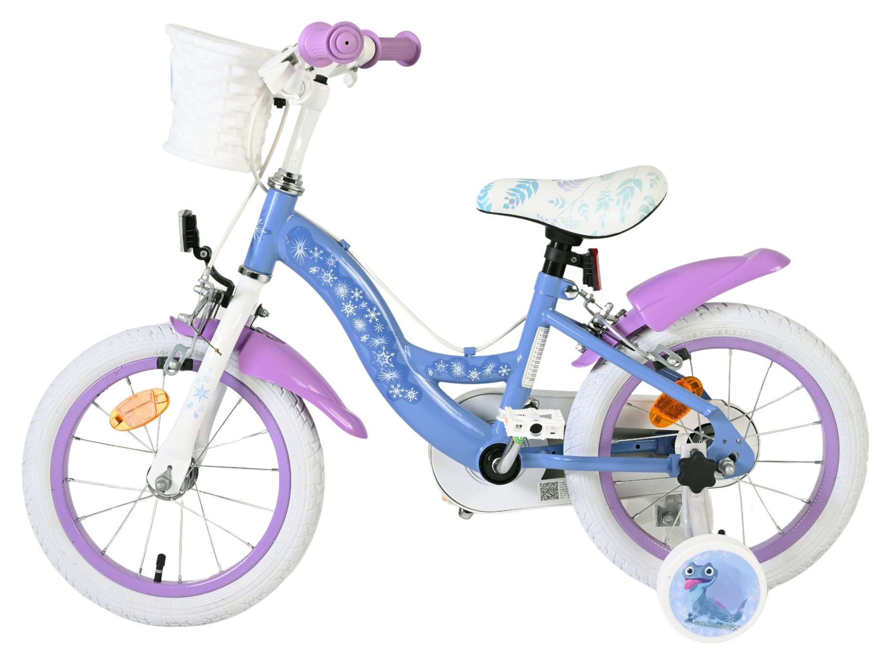 Disney Frozen 2 Kinderfiets - Meisjes - 14 inch - Blauw/Paars - Twee handremmen 7 Disney Frozen 2 Kinderfiets - Meisjes - 14 inch - Blauw/Paars - Twee handremmen - Afbeelding 7