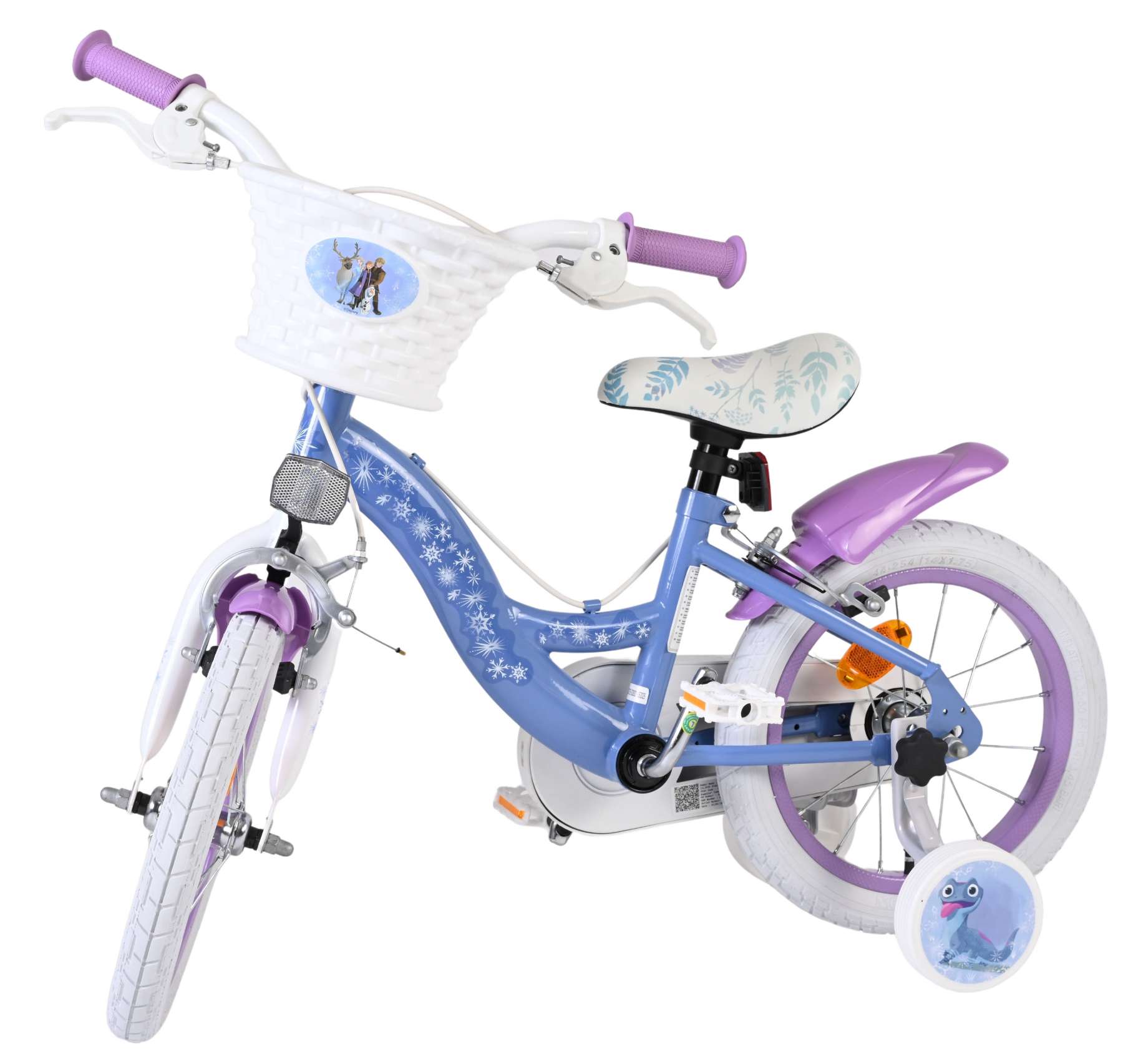 Disney Frozen 2 Kinderfiets - Meisjes - 14 inch - Blauw/Paars - Twee handremmen 8 Disney Frozen 2 Kinderfiets - Meisjes - 14 inch - Blauw/Paars - Twee handremmen - Afbeelding 8