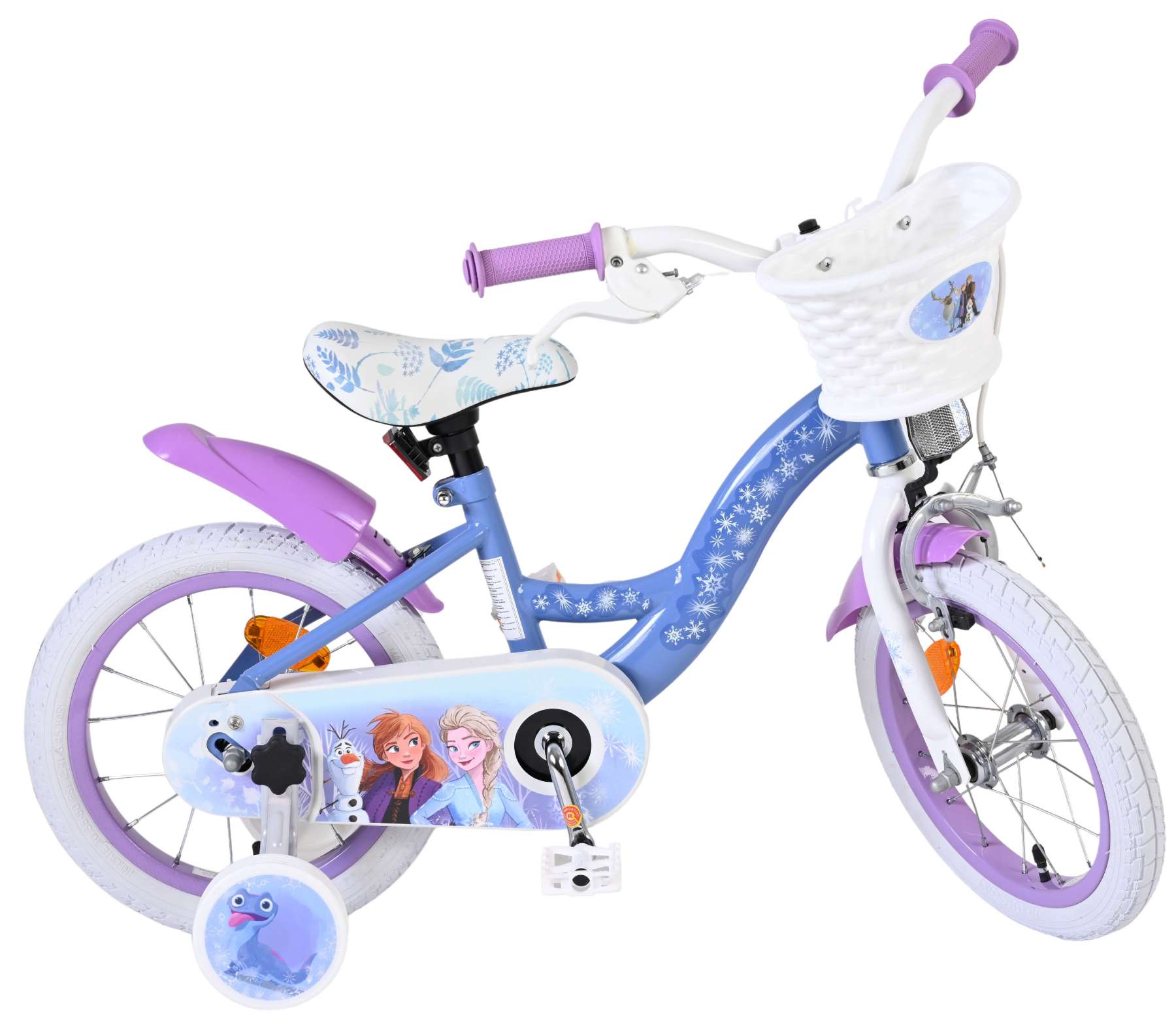 Disney Frozen 2 Kinderfiets - Meisjes - 14 inch - Blauw/Paars 10 Disney Frozen 2 Kinderfiets - Meisjes - 14 inch - Blauw/Paars - Afbeelding 10