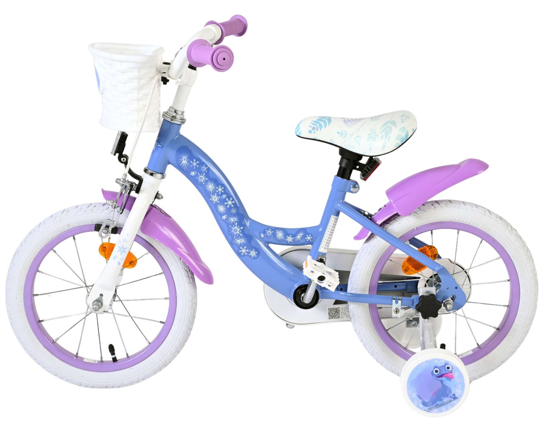Disney Frozen 2 Kinderfiets - Meisjes - 14 inch - Blauw/Paars 7 Disney Frozen 2 Kinderfiets - Meisjes - 14 inch - Blauw/Paars - Afbeelding 7