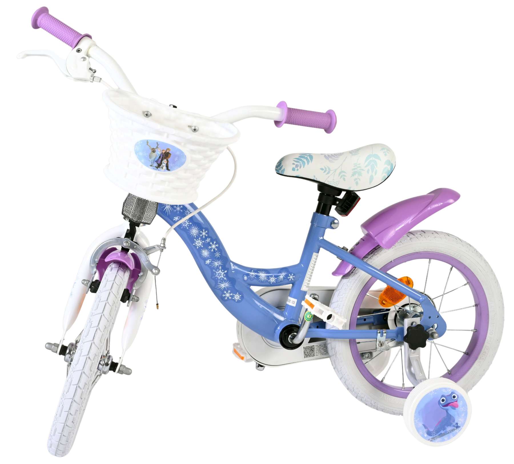 Disney Frozen 2 Kinderfiets - Meisjes - 14 inch - Blauw/Paars 8 Disney Frozen 2 Kinderfiets - Meisjes - 14 inch - Blauw/Paars - Afbeelding 8