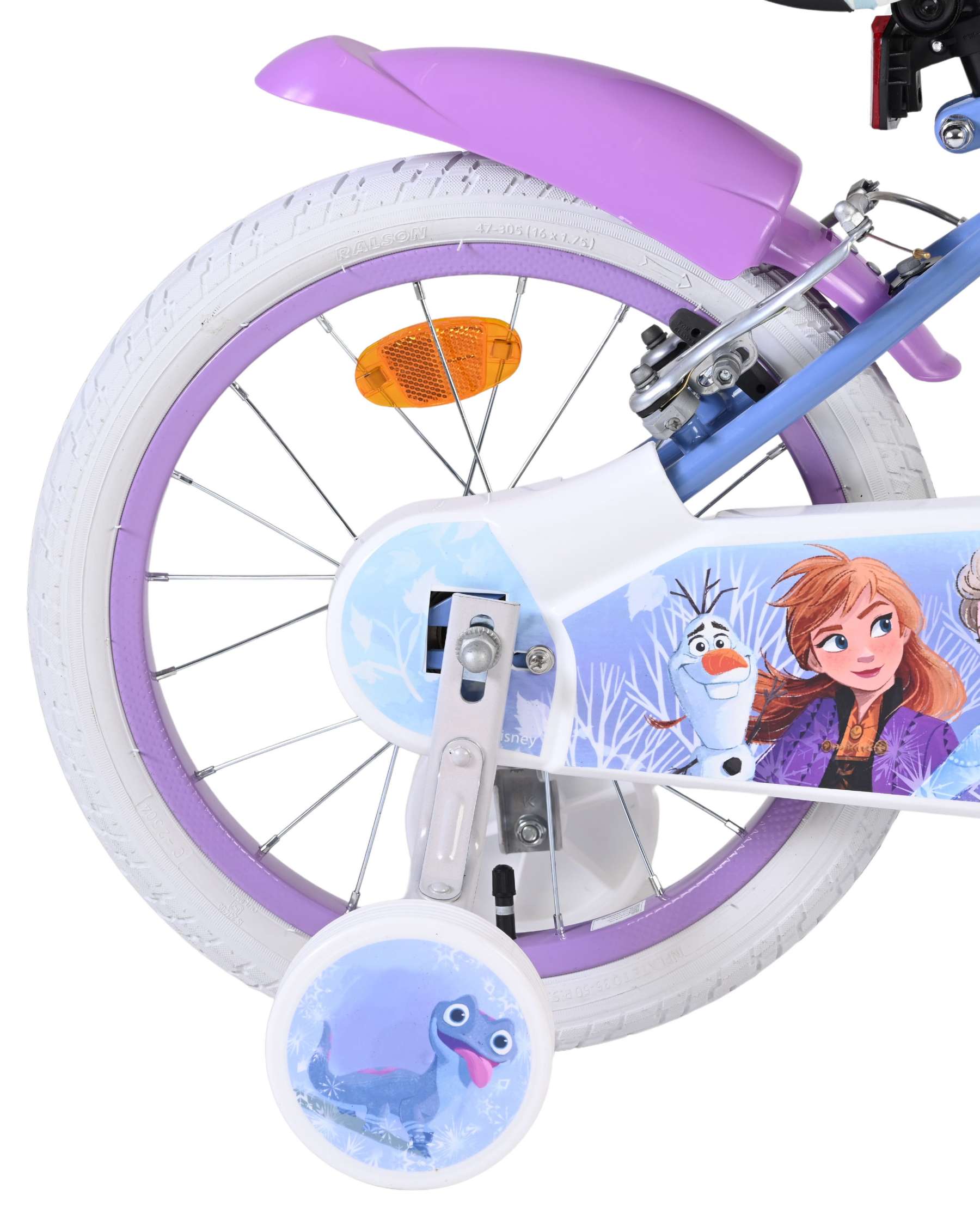 Disney Frozen 2 Kinderfiets - Meisjes - 16 inch - Blauw/Paars - Twee handremmen 2 Disney Frozen 2 Kinderfiets - Meisjes - 16 inch - Blauw/Paars - Twee handremmen - Afbeelding 2