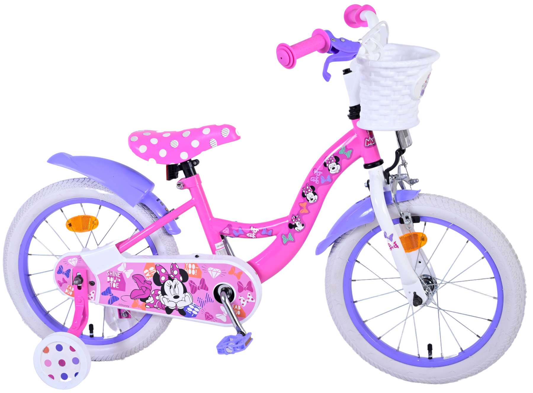 Disney Minnie Cutest Ever! Kinderfiets - Meisjes - 16 inch - Roze 2 Disney Minnie Cutest Ever! Kinderfiets - Meisjes - 16 inch - Roze - Afbeelding 2