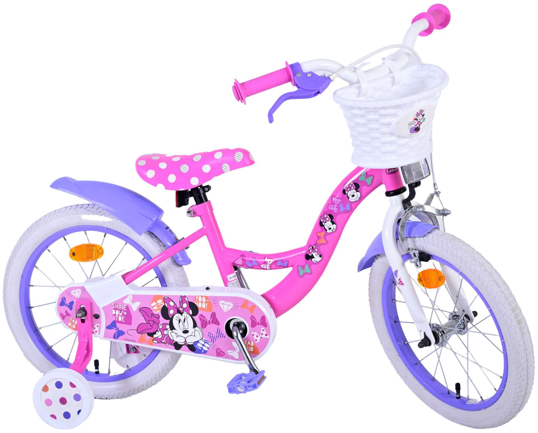 Disney Minnie Cutest Ever! Kinderfiets - Meisjes - 16 inch - Roze 3 Disney Minnie Cutest Ever! Kinderfiets - Meisjes - 16 inch - Roze - Afbeelding 3