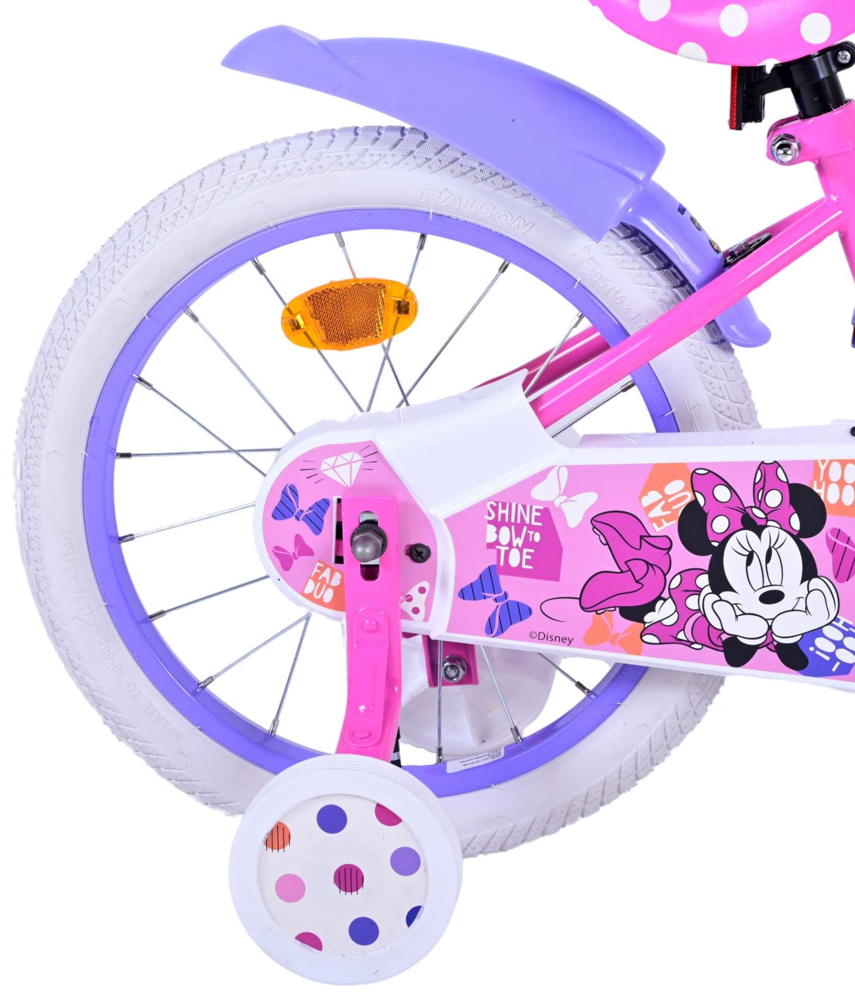 Disney Minnie Cutest Ever! Kinderfiets - Meisjes - 16 inch - Roze 4 Disney Minnie Cutest Ever! Kinderfiets - Meisjes - 16 inch - Roze - Afbeelding 4