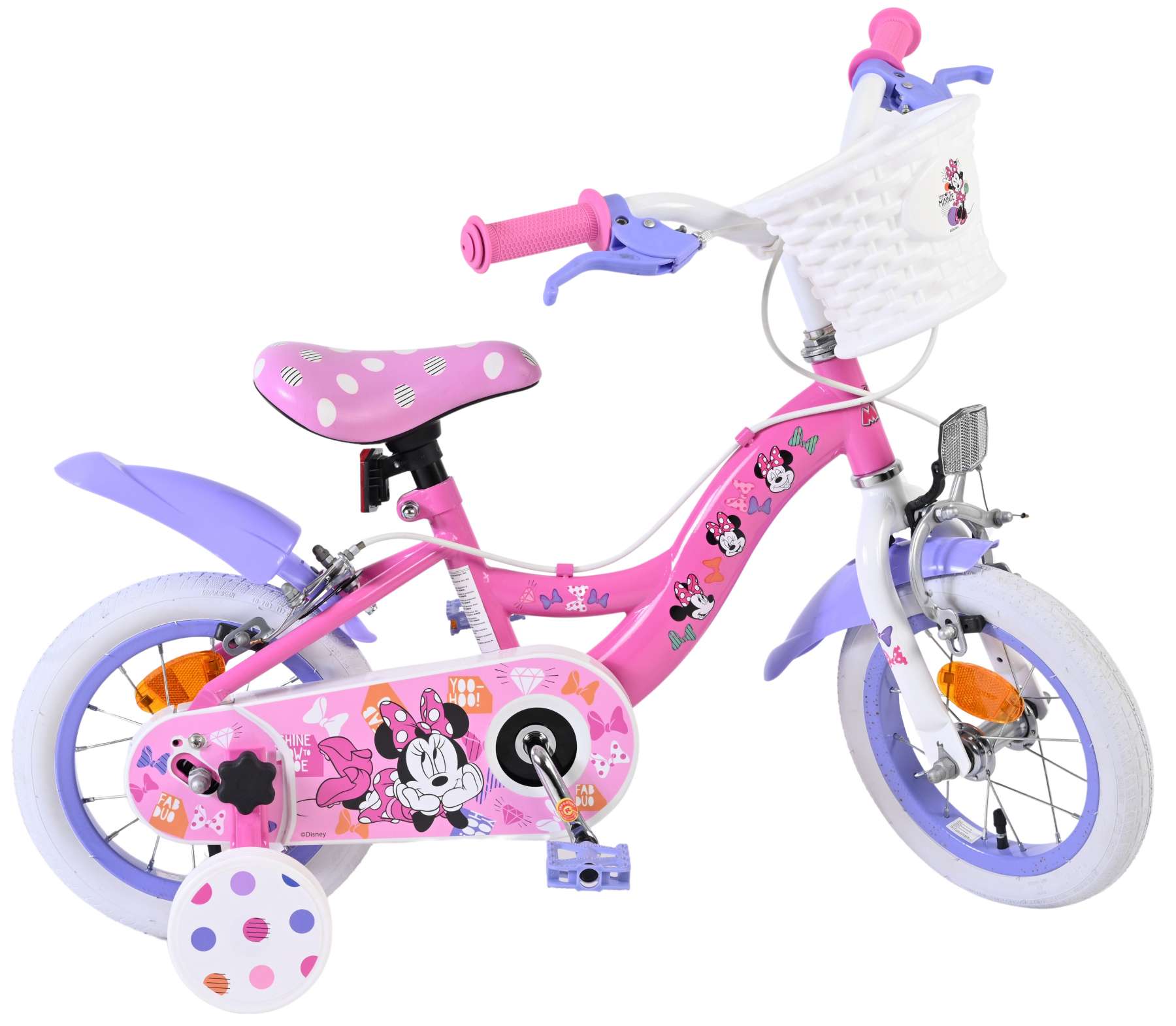 Disney Minnie Cutest Ever! Kinderfiets - Meisjes - 12 inch - Roze - Twee handremmen 10 Disney Minnie Cutest Ever! Kinderfiets - Meisjes - 12 inch - Roze - Twee handremmen - Afbeelding 10