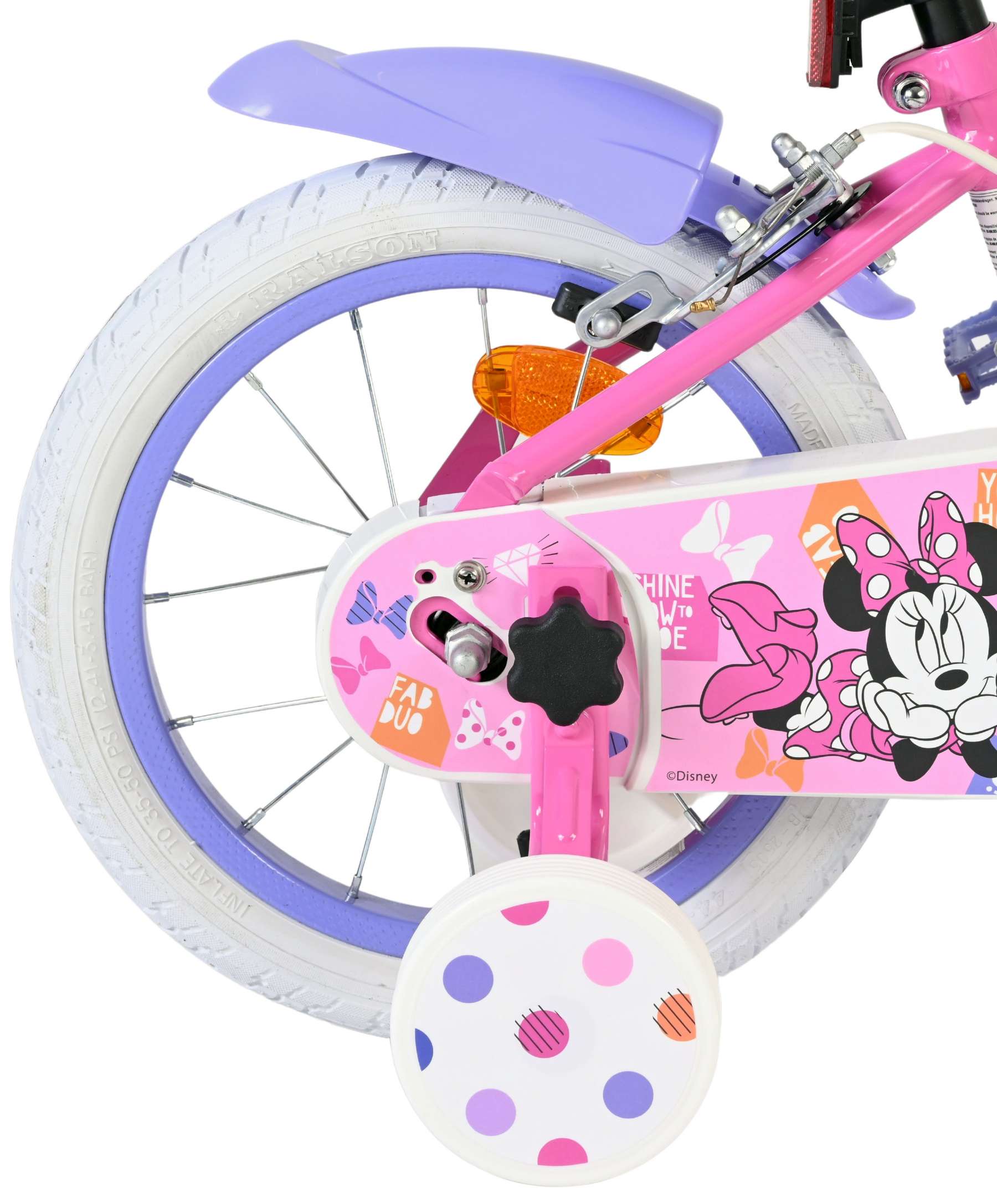 Disney Minnie Kinderfiets - Meisjes - 14 inch - Roze - Twee handremmen 2 Disney Minnie Kinderfiets - Meisjes - 14 inch - Roze - Twee handremmen - Afbeelding 2