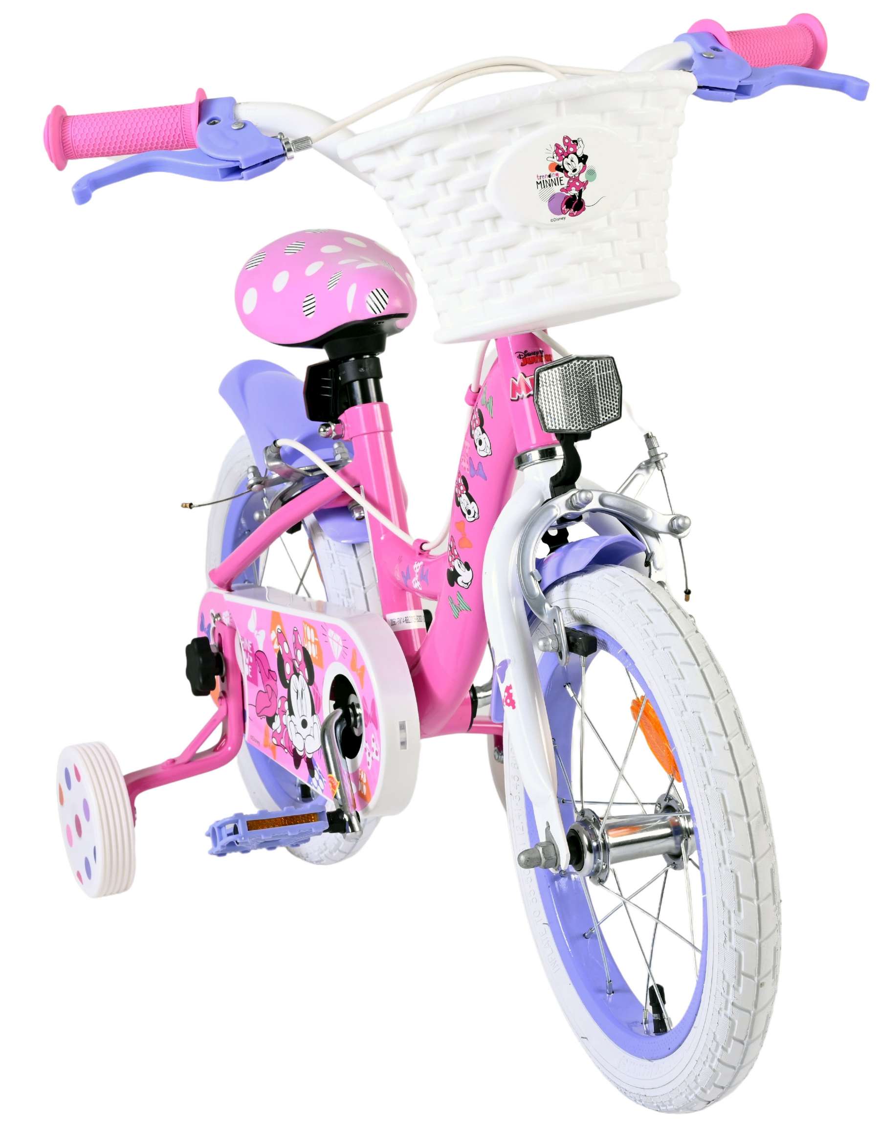 Disney Minnie Kinderfiets - Meisjes - 14 inch - Roze - Twee handremmen 4 Disney Minnie Kinderfiets - Meisjes - 14 inch - Roze - Twee handremmen - Afbeelding 4