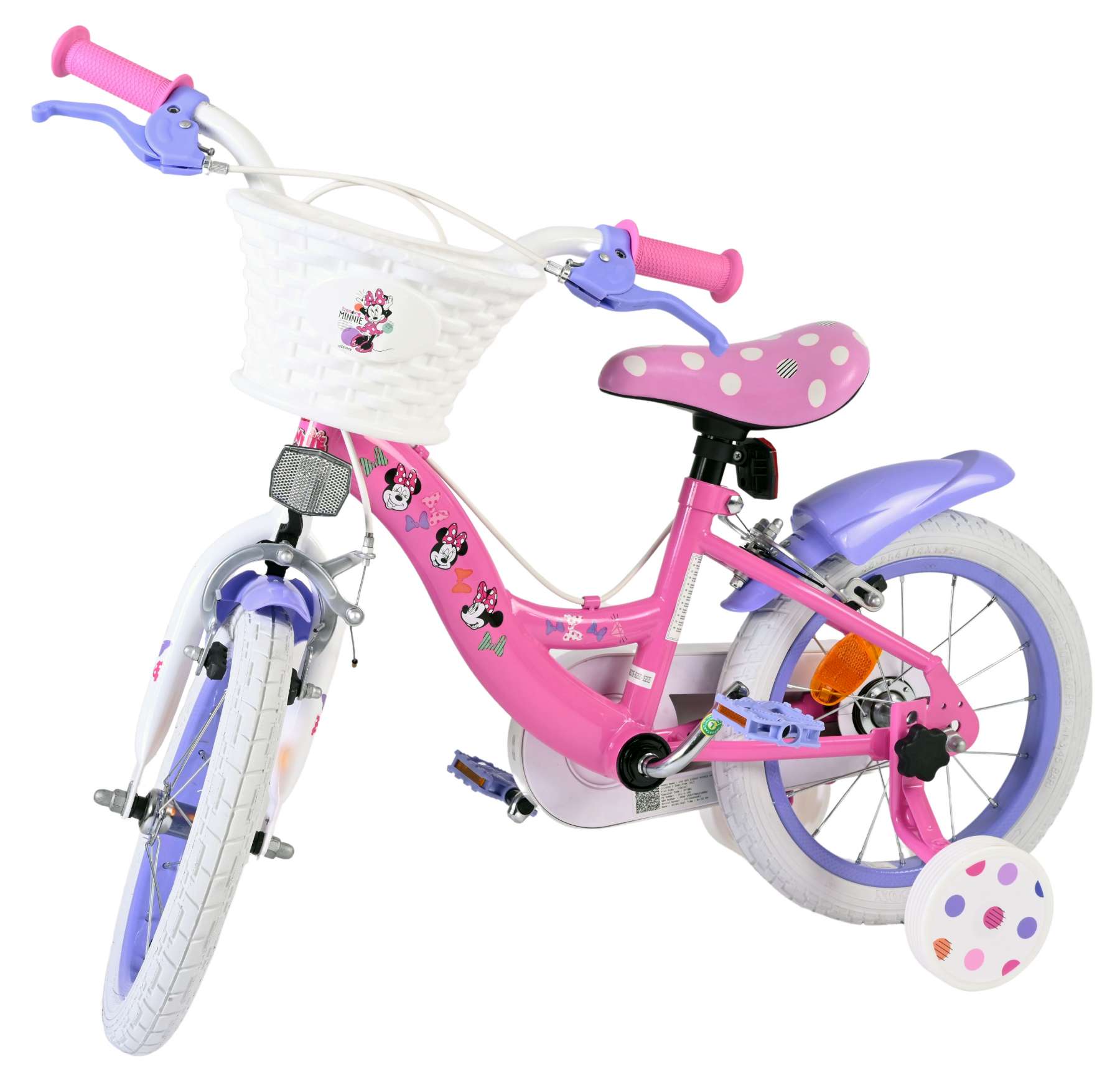 Disney Minnie Kinderfiets - Meisjes - 14 inch - Roze - Twee handremmen 7 Disney Minnie Kinderfiets - Meisjes - 14 inch - Roze - Twee handremmen - Afbeelding 7