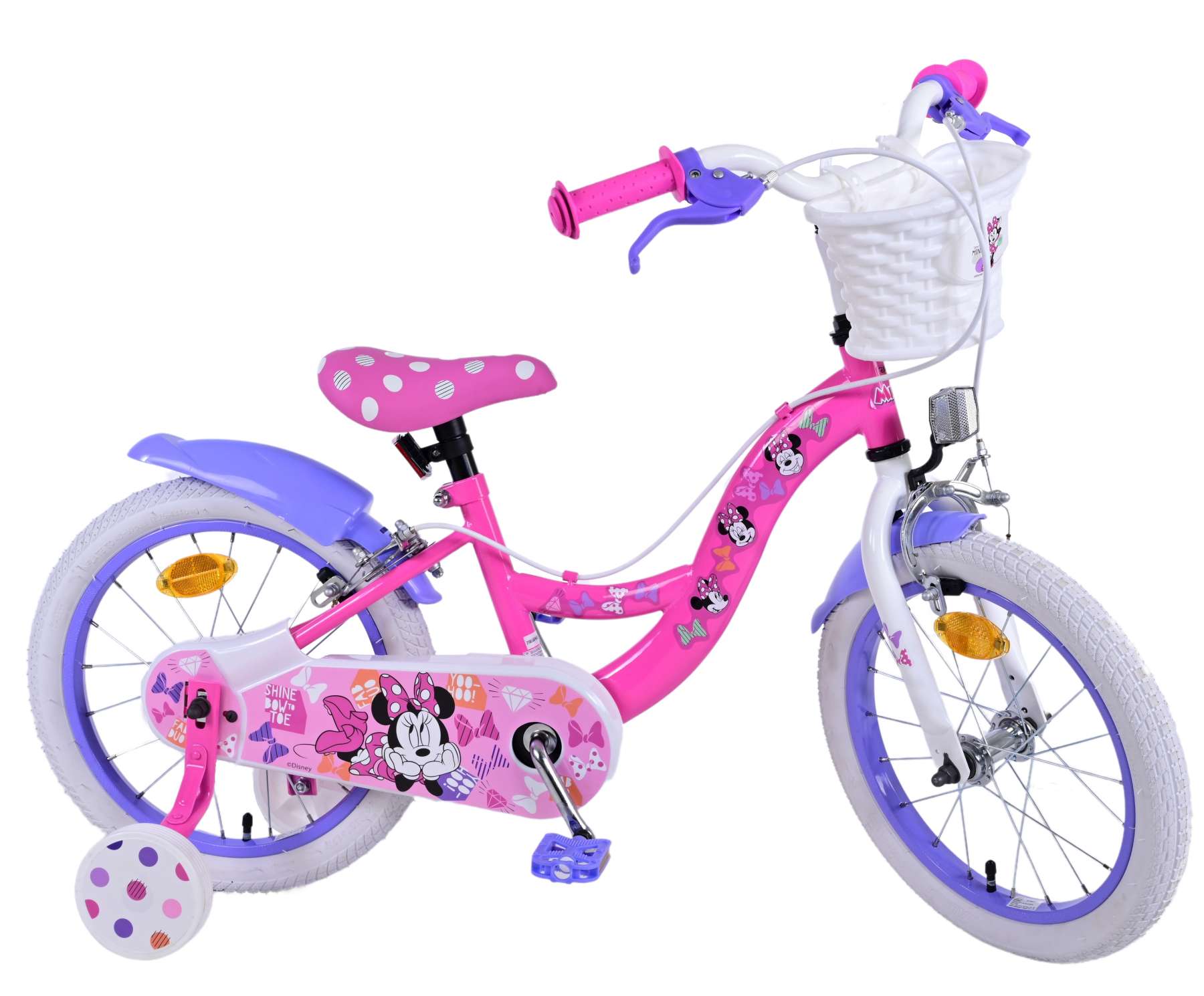 Disney Minnie Kinderfiets - Meisjes - 16 inch - Roze - Twee handremmen 10 Disney Minnie Kinderfiets - Meisjes - 16 inch - Roze - Twee handremmen - Afbeelding 10