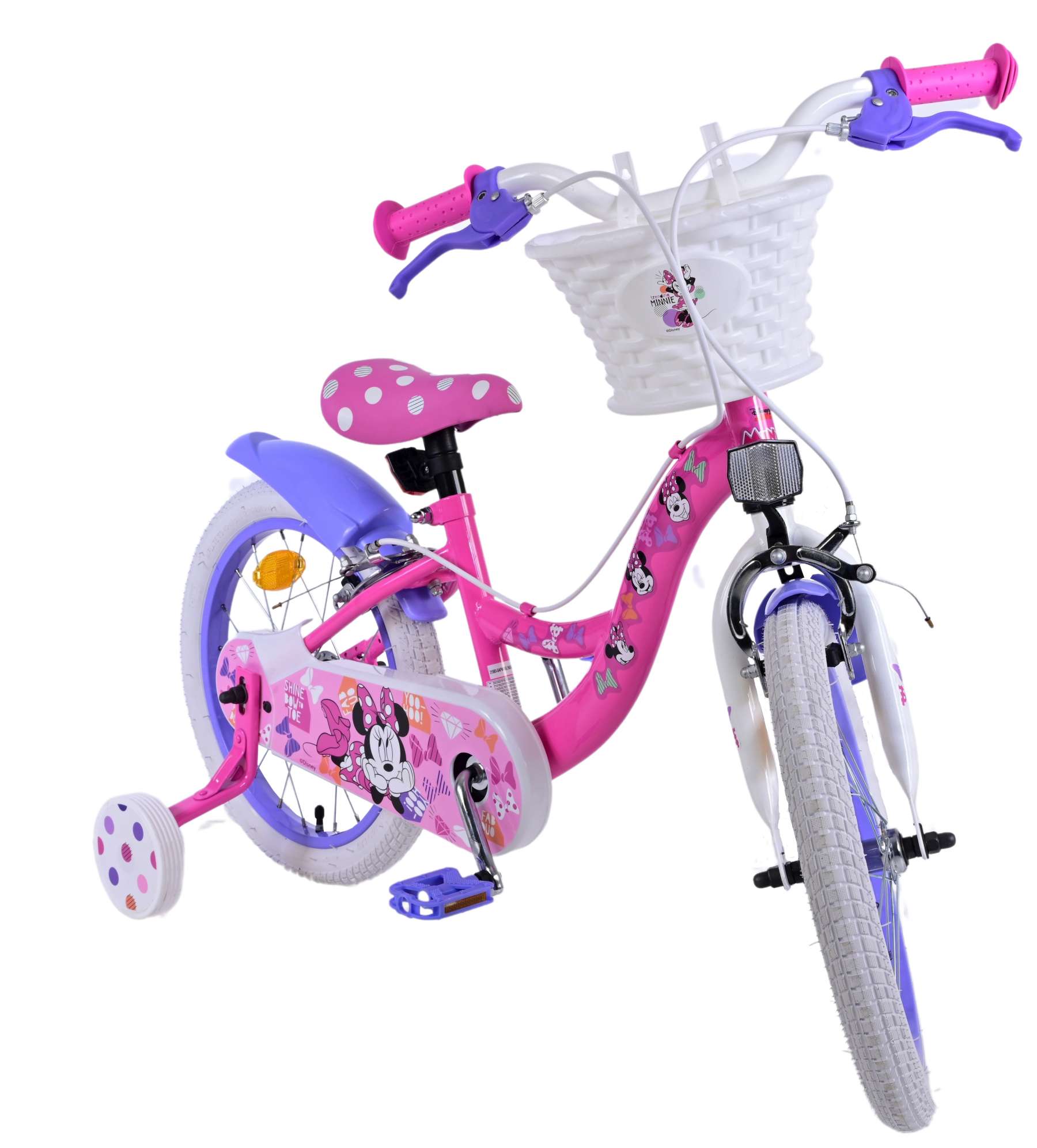 Disney Minnie Kinderfiets - Meisjes - 16 inch - Roze - Twee handremmen 6 Disney Minnie Kinderfiets - Meisjes - 16 inch - Roze - Twee handremmen - Afbeelding 6