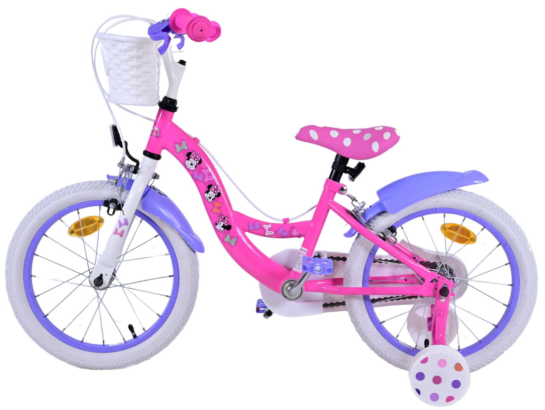 Disney Minnie Kinderfiets - Meisjes - 16 inch - Roze - Twee handremmen 4 Disney Minnie Kinderfiets - Meisjes - 16 inch - Roze - Twee handremmen - Afbeelding 4