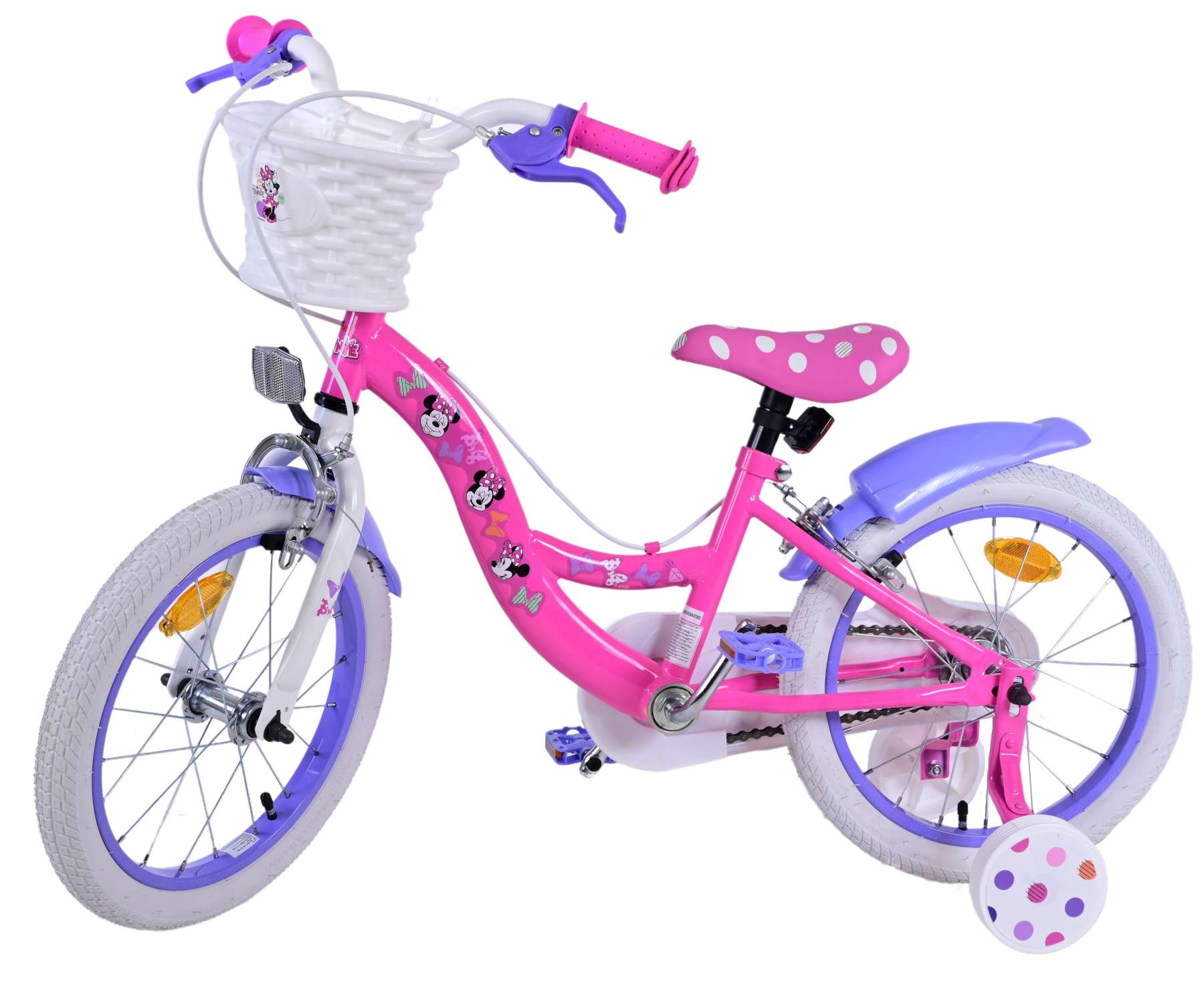Disney Minnie Kinderfiets - Meisjes - 16 inch - Roze - Twee handremmen 3 Disney Minnie Kinderfiets - Meisjes - 16 inch - Roze - Twee handremmen - Afbeelding 3