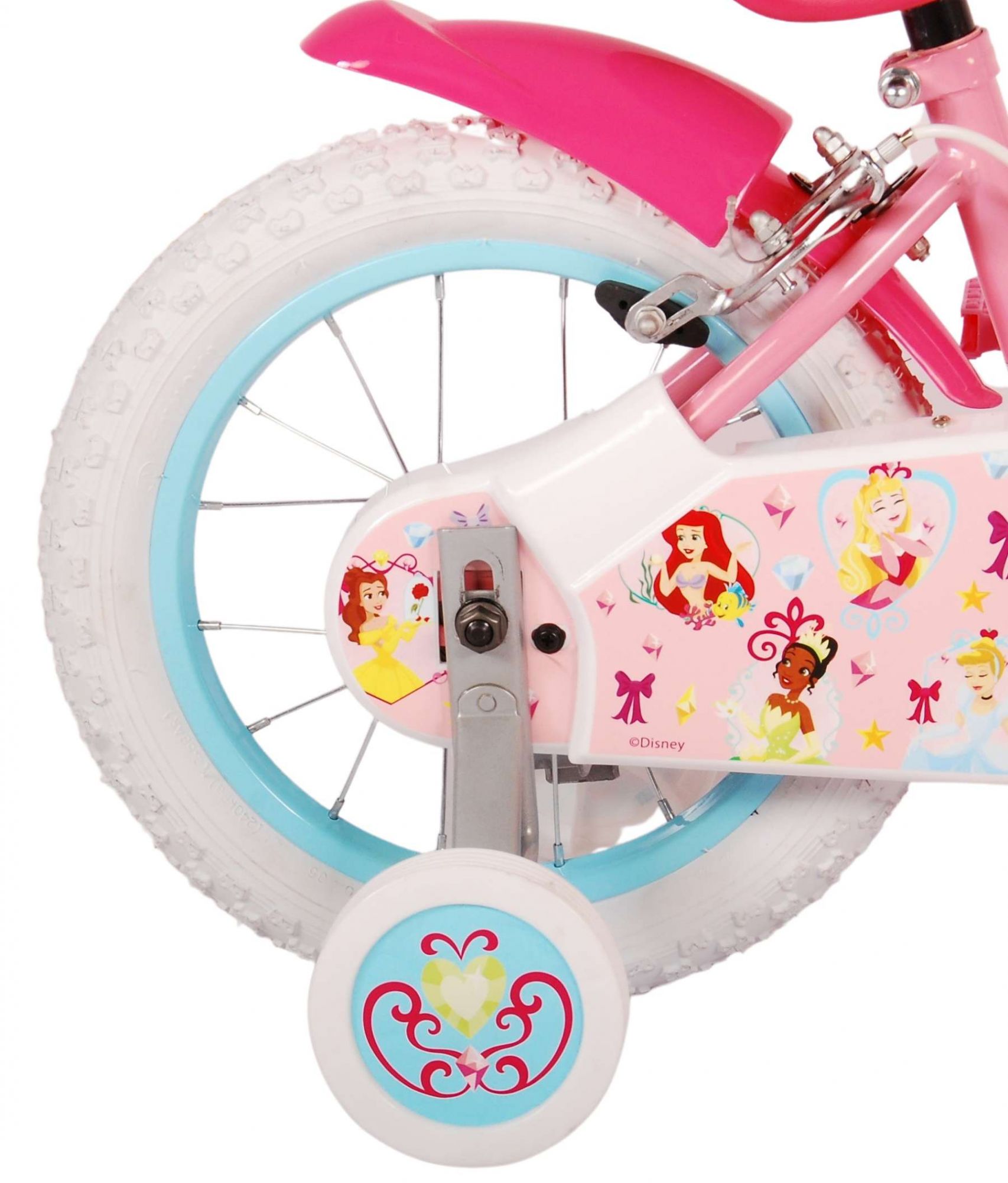 Disney Princess Kinderfiets - Meisjes - 14 inch - Roze 4 Disney Princess Kinderfiets - Meisjes - 14 inch - Roze - Afbeelding 4