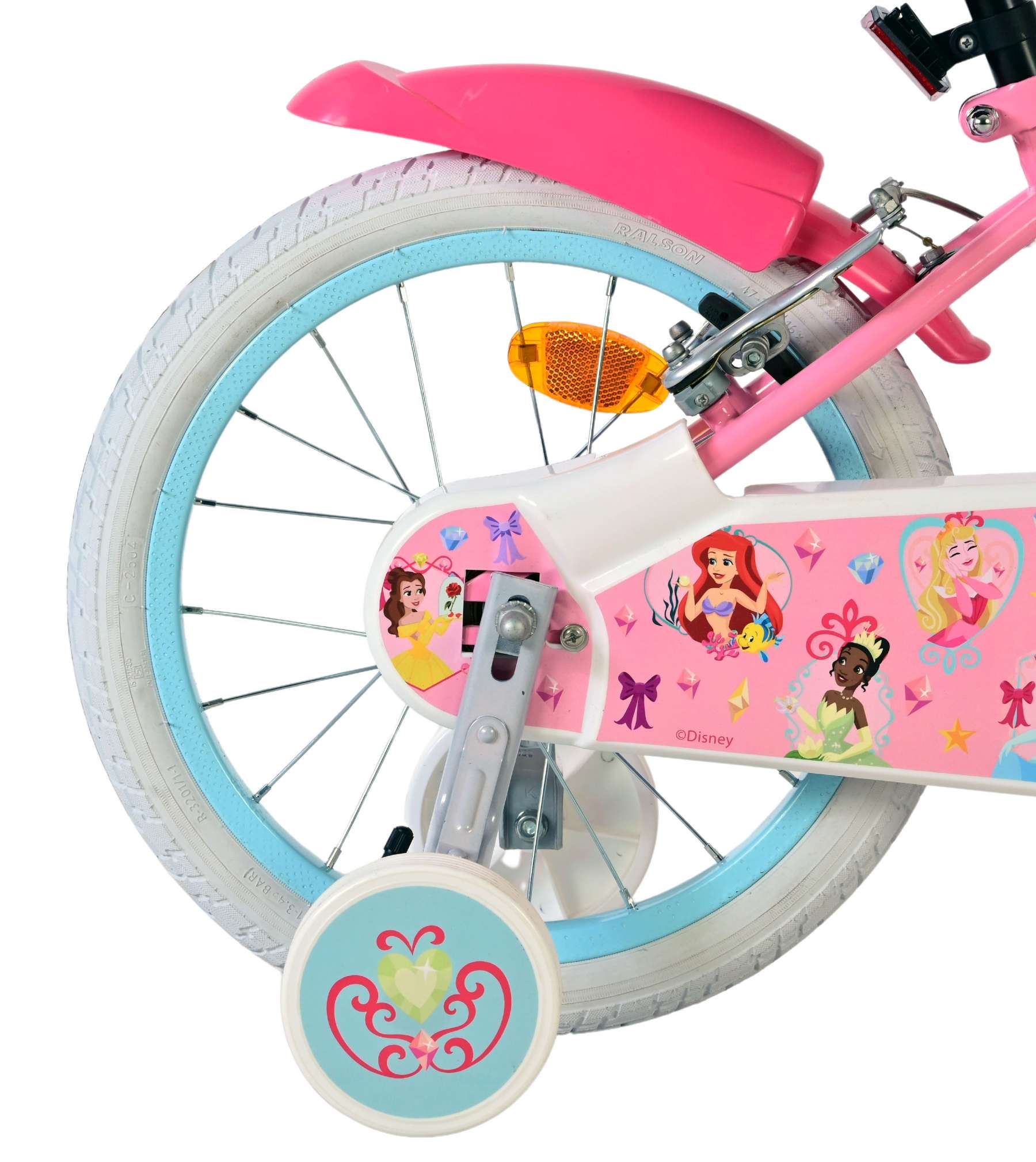 Disney Princess Kinderfiets - Meisjes - 16 inch - Roze - Twee Handremmen 2 Disney Princess Kinderfiets - Meisjes - 16 inch - Roze - Twee Handremmen - Afbeelding 2