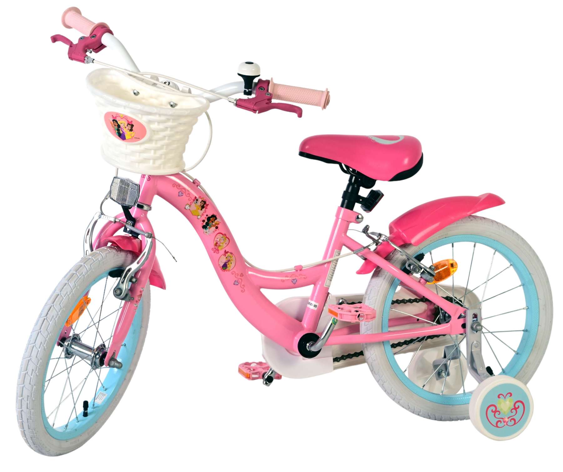 Disney Princess Kinderfiets - Meisjes - 16 inch - Roze - Twee Handremmen 8 Disney Princess Kinderfiets - Meisjes - 16 inch - Roze - Twee Handremmen - Afbeelding 8