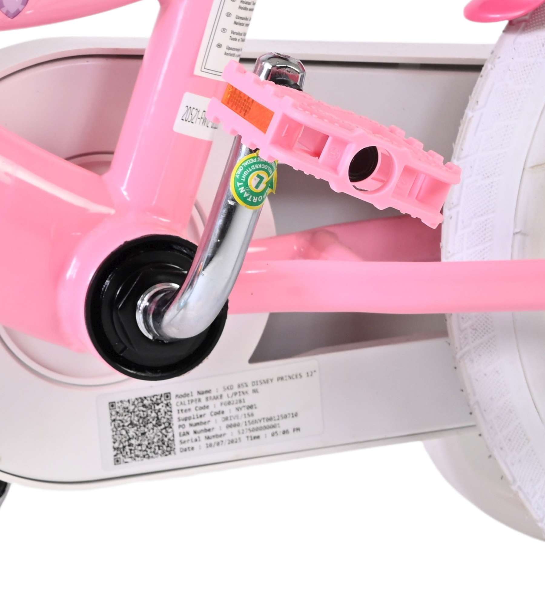 Disney Princess Kinderfiets - Meisjes - 12 inch - Roze - Twee Handremmen 9 Disney Princess Kinderfiets - Meisjes - 12 inch - Roze - Twee Handremmen - Afbeelding 9