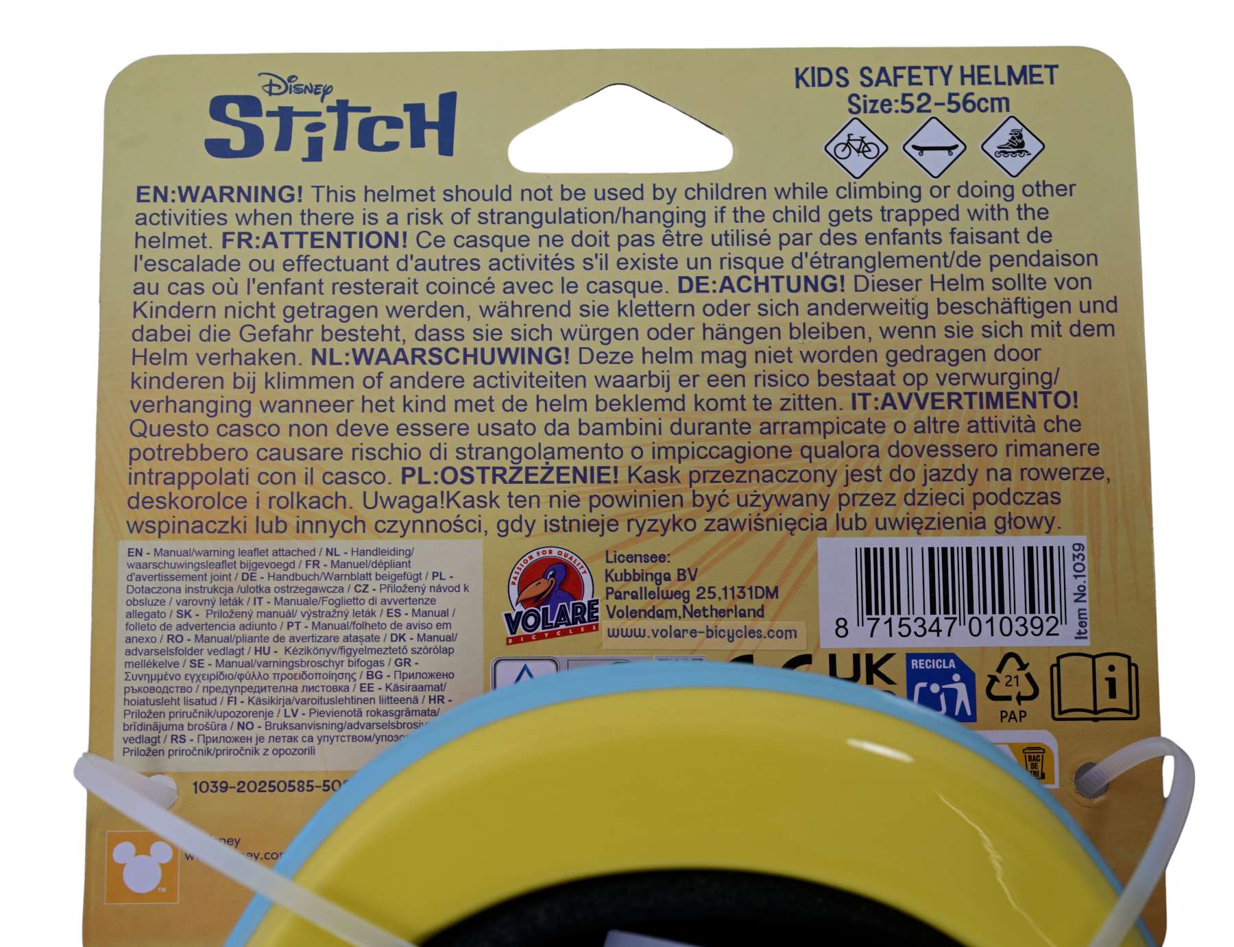 Disney STITCH Fietshelm - 52-56 cm 7 Disney STITCH Fietshelm - 52-56 cm - Afbeelding 7