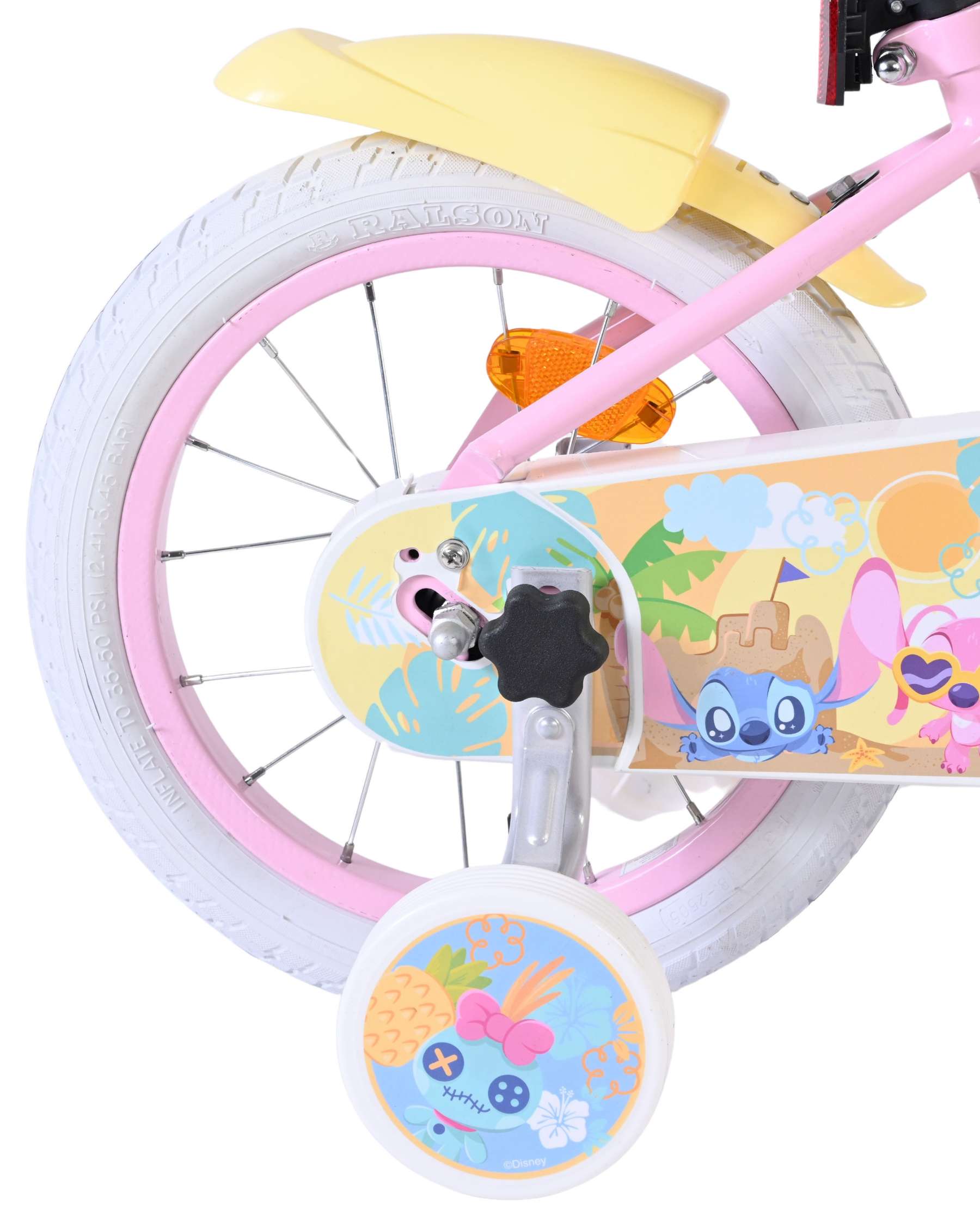 Disney Stitch Kinderfiets - Meisjes - 14 inch - Roze 2 Disney Stitch Kinderfiets - Meisjes - 14 inch - Roze - Afbeelding 2