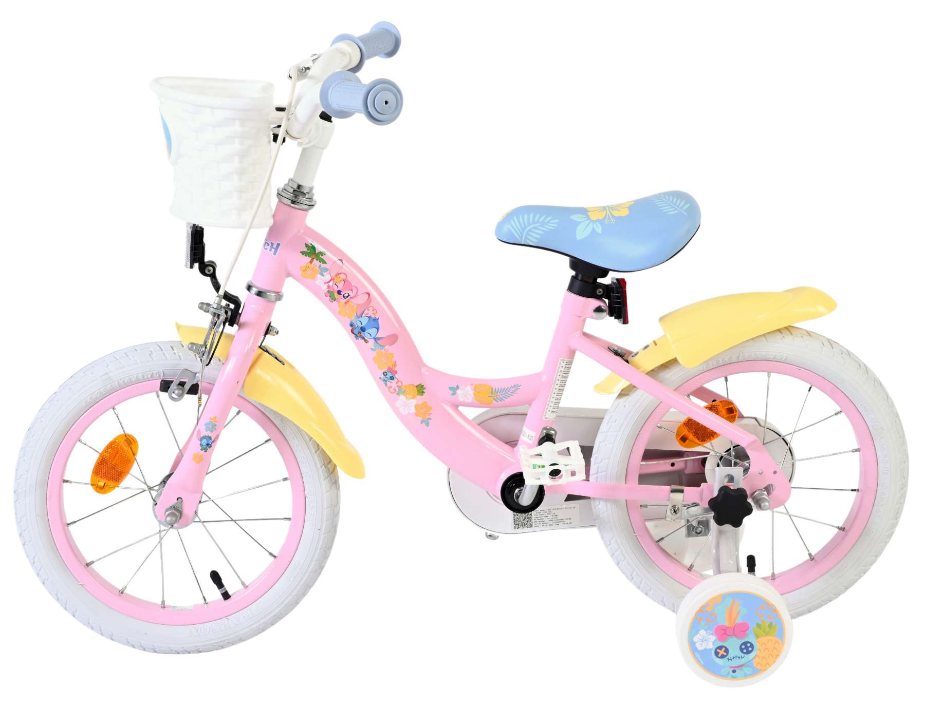 Disney Stitch Kinderfiets - Meisjes - 14 inch - Roze 7 Disney Stitch Kinderfiets - Meisjes - 14 inch - Roze - Afbeelding 7