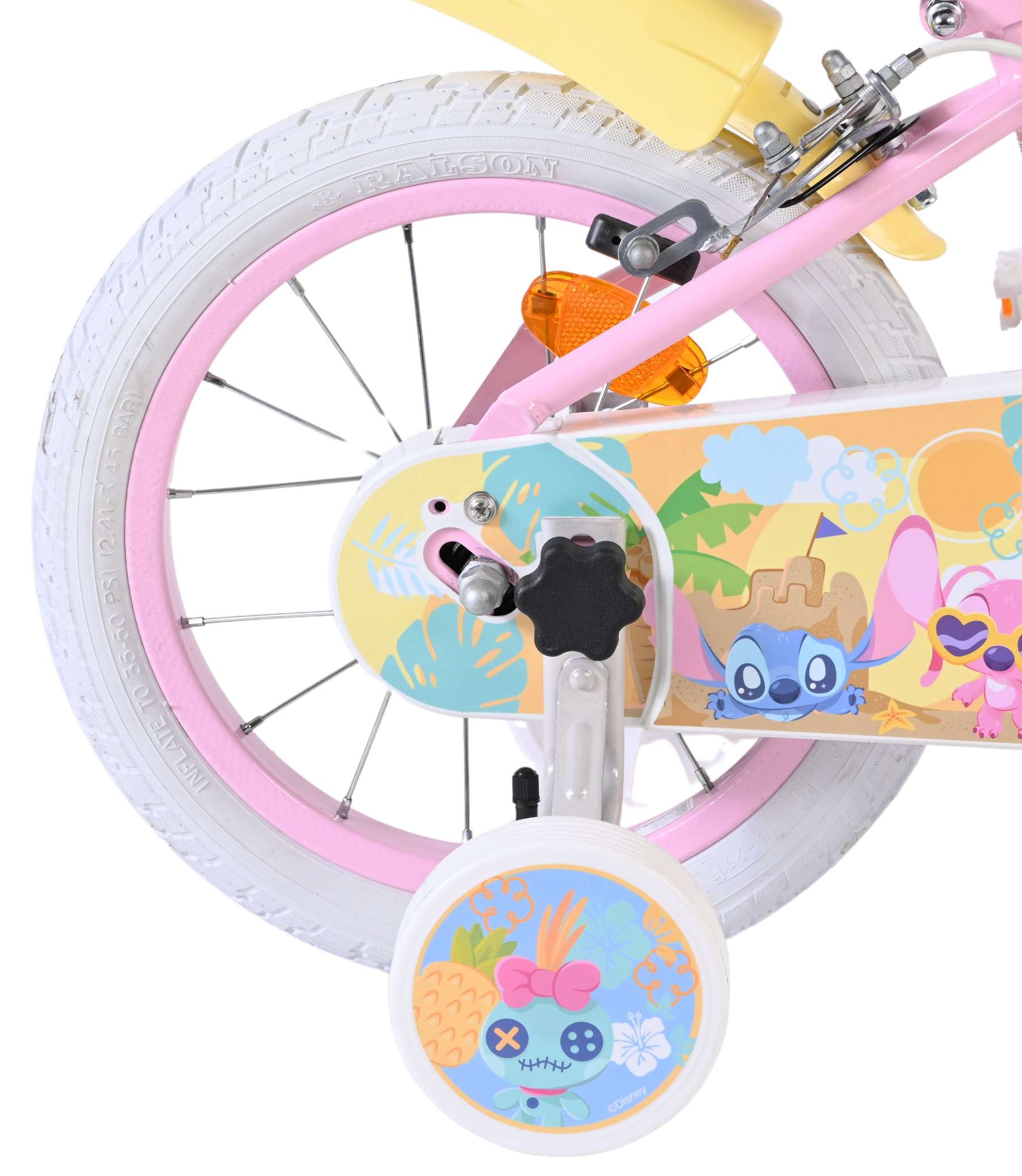 Disney Stitch Kinderfiets - Meisjes - 14 inch - Roze - Twee handremmen 2 Disney Stitch Kinderfiets - Meisjes - 14 inch - Roze - Twee handremmen - Afbeelding 2
