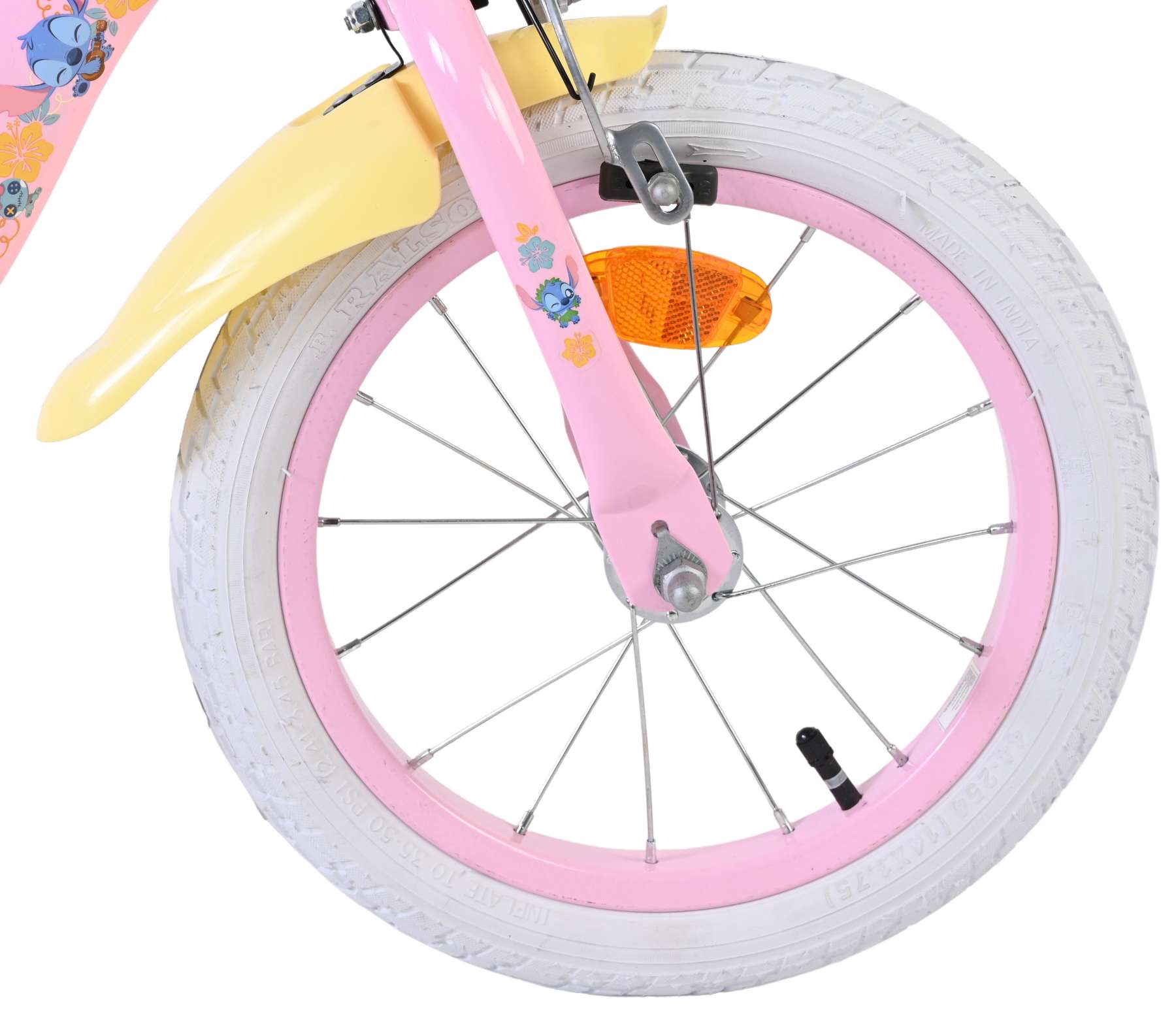 Disney Stitch Kinderfiets - Meisjes - 14 inch - Roze - Twee handremmen 3 Disney Stitch Kinderfiets - Meisjes - 14 inch - Roze - Twee handremmen - Afbeelding 3