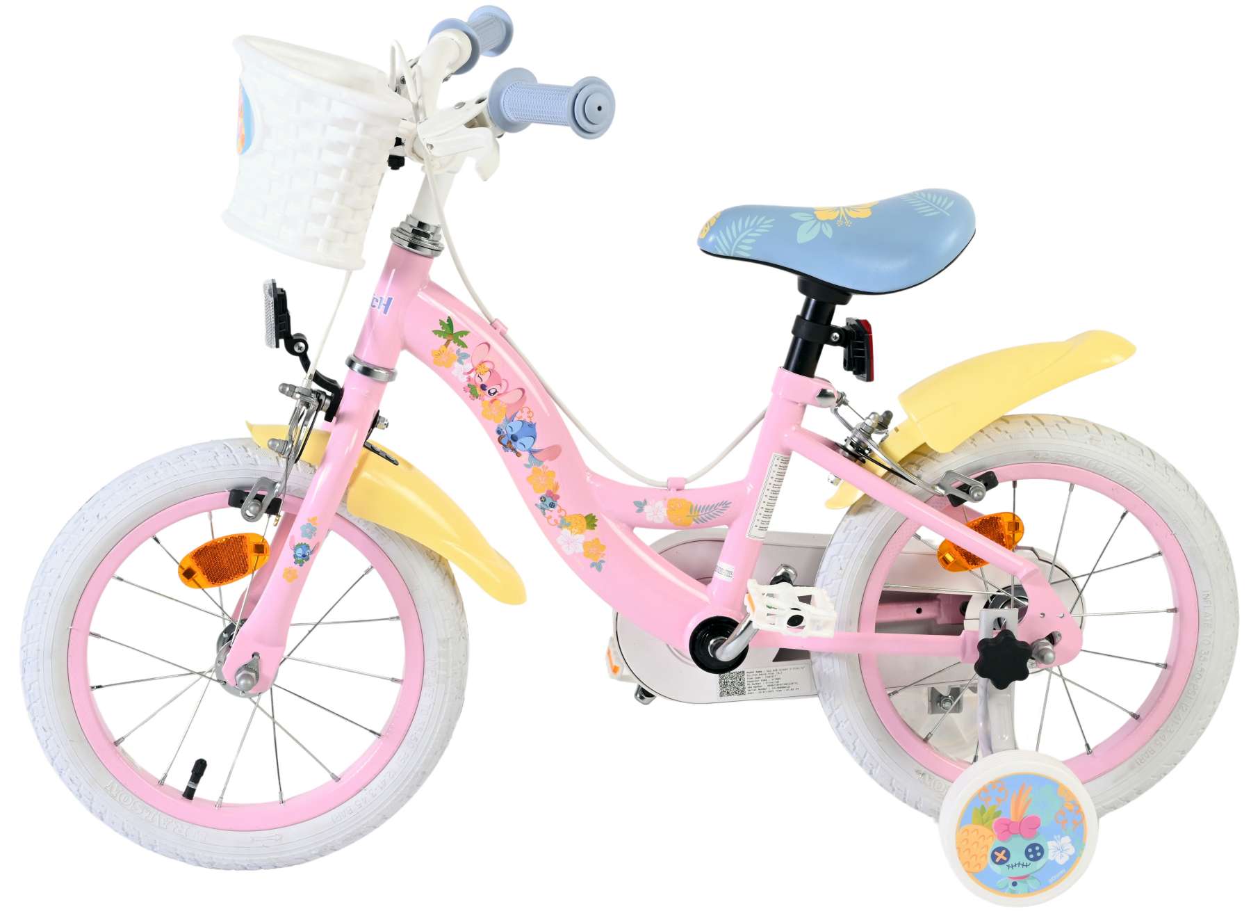 Disney Stitch Kinderfiets - Meisjes - 14 inch - Roze - Twee handremmen 7 Disney Stitch Kinderfiets - Meisjes - 14 inch - Roze - Twee handremmen - Afbeelding 7