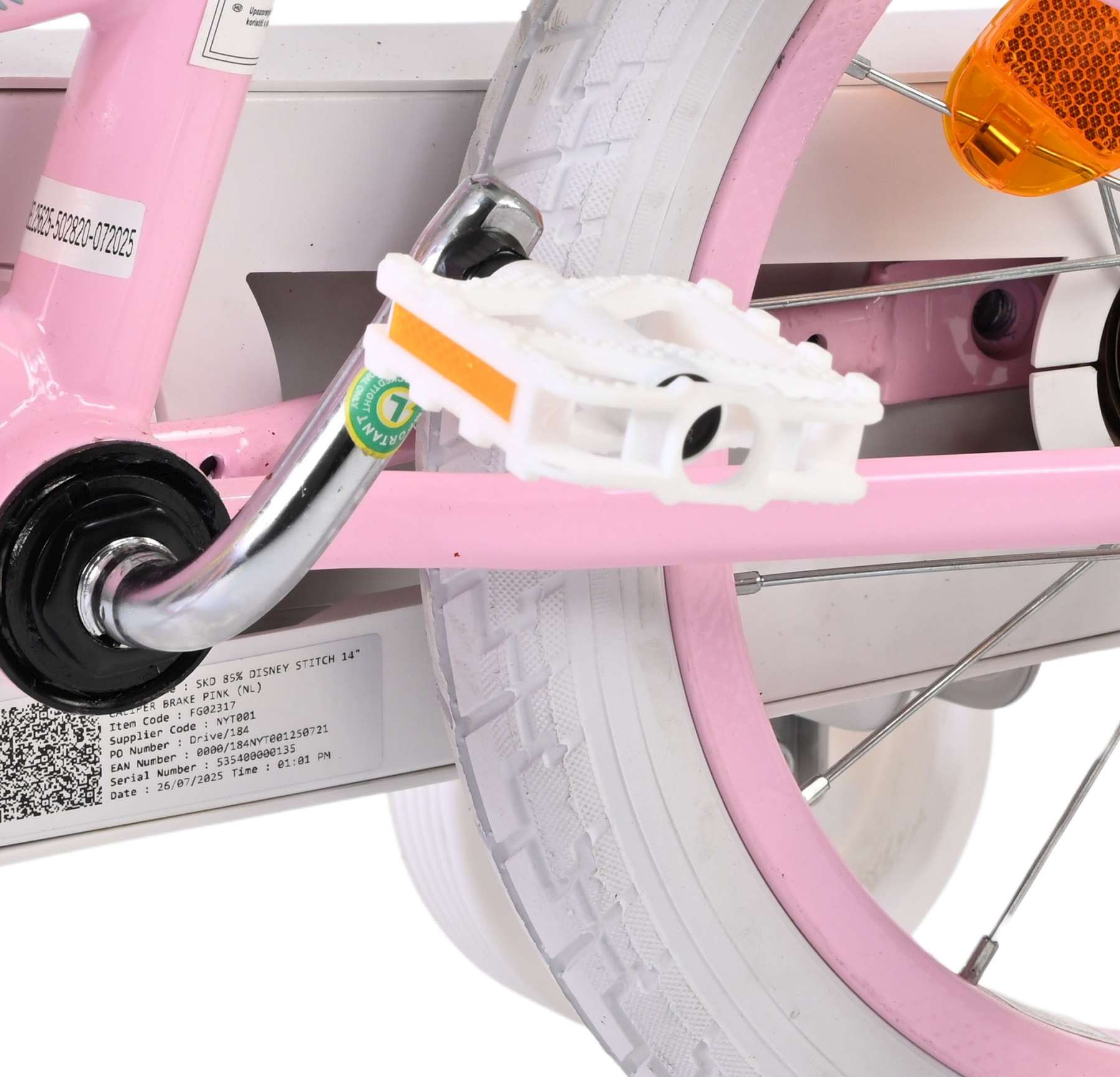 Disney Stitch Kinderfiets - Meisjes - 14 inch - Roze - Twee handremmen 9 Disney Stitch Kinderfiets - Meisjes - 14 inch - Roze - Twee handremmen - Afbeelding 9