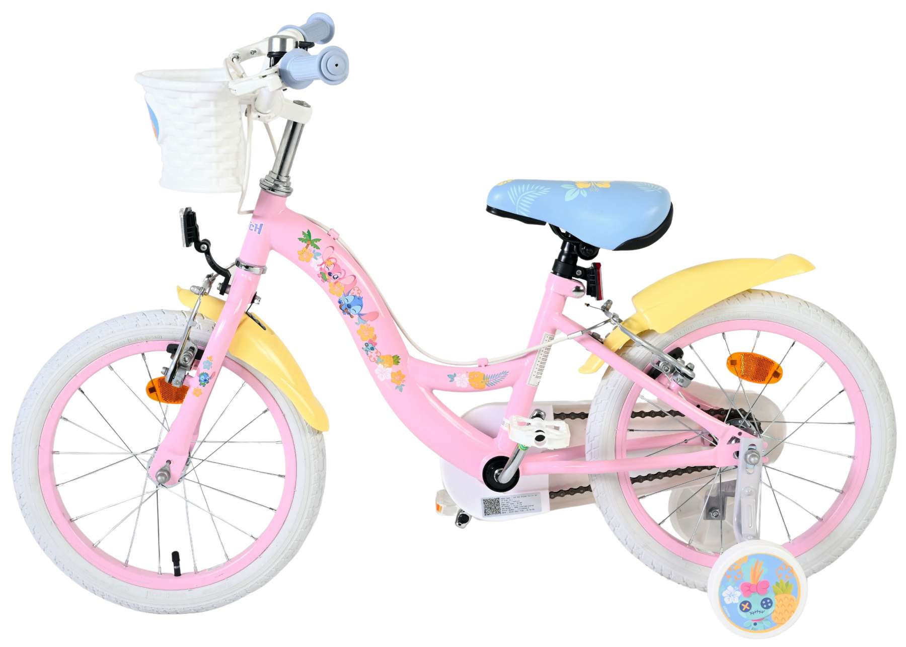 Disney Stitch Kinderfiets - Meisjes - 16 inch - Roze - Twee handremmen 7 Disney Stitch Kinderfiets - Meisjes - 16 inch - Roze - Twee handremmen - Afbeelding 7