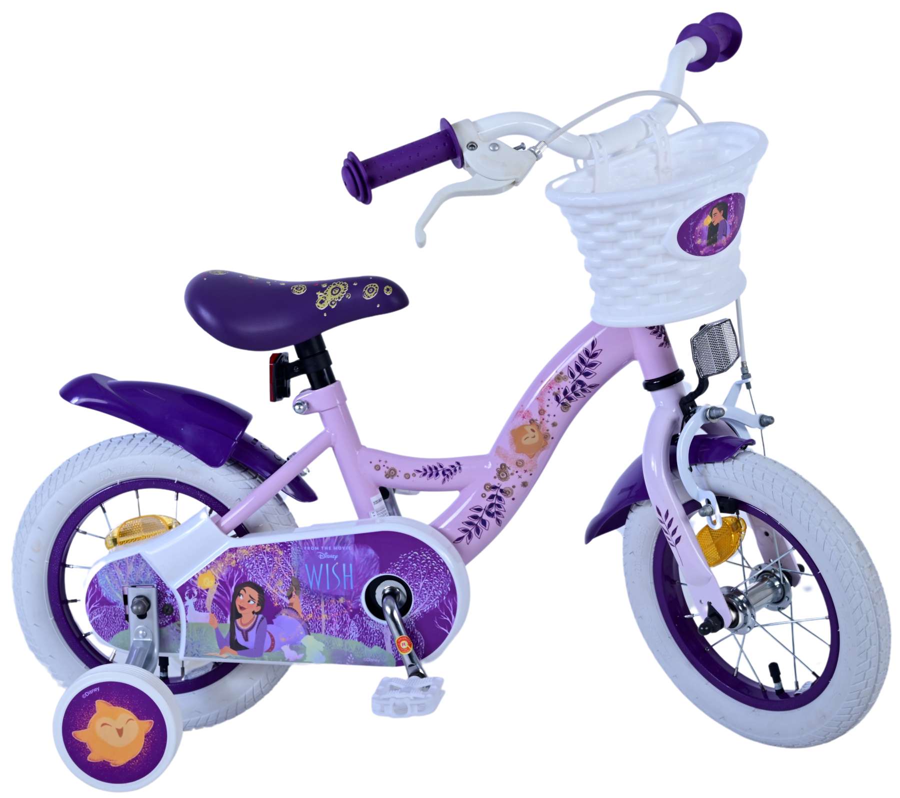 Disney Wish Kinderfiets - Meisjes - 12 inch - Paars 10 Disney Wish Kinderfiets - Meisjes - 12 inch - Paars - Afbeelding 10
