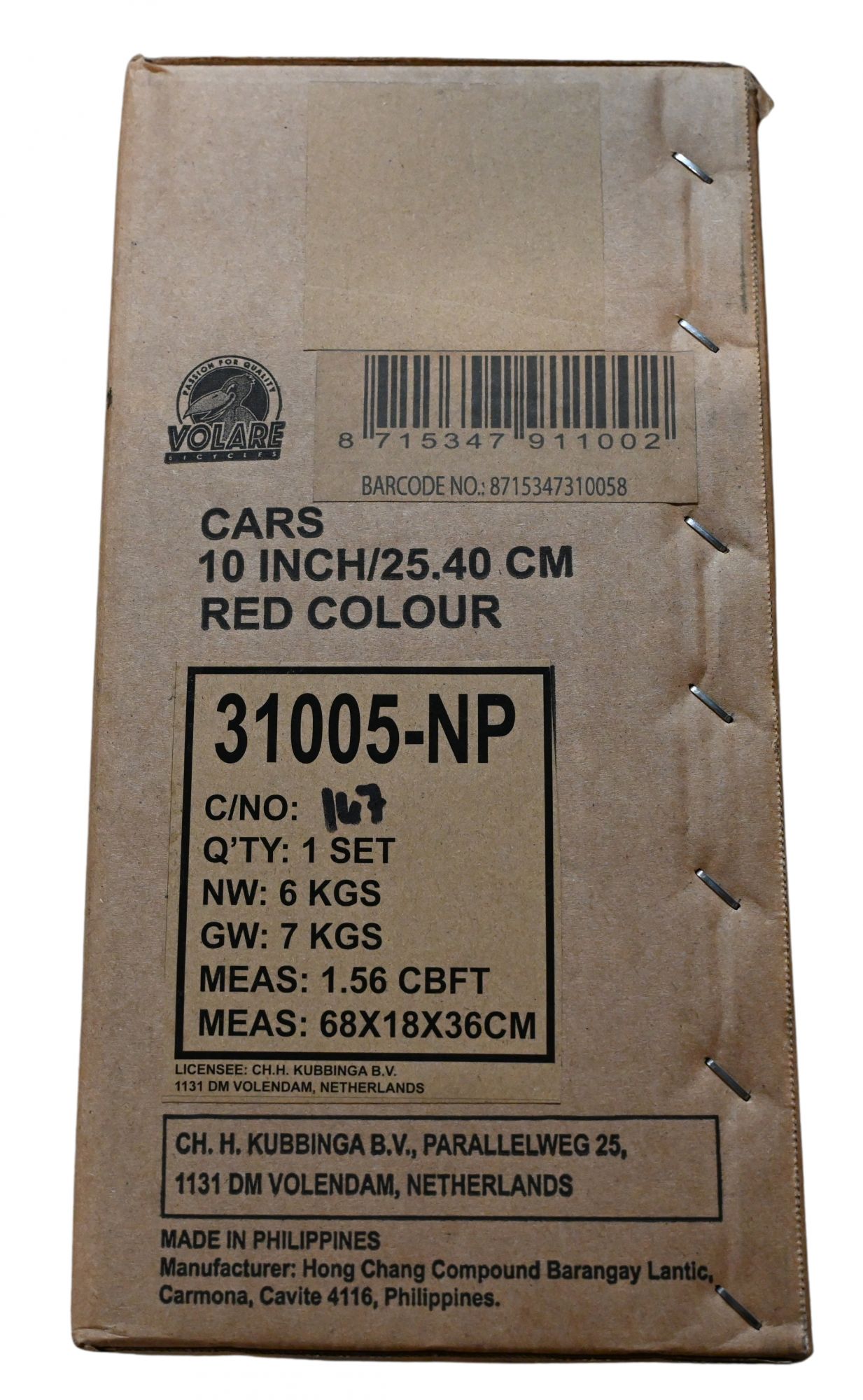 Disney Cars Kinderfiets - Jongens - 10 inch - Rood - Doortrapper 12 Disney Cars Kinderfiets - Jongens - 10 inch - Rood - Doortrapper - Afbeelding 12