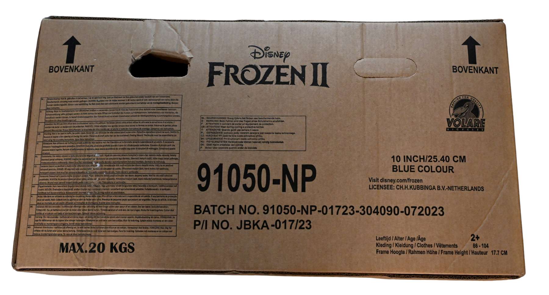 Disney Frozen 2 Kinderfiets - Meisjes - 10 inch - Blauw/Paars - Doortrapper 11 Disney Frozen 2 Kinderfiets - Meisjes - 10 inch - Blauw/Paars - Doortrapper - Afbeelding 11