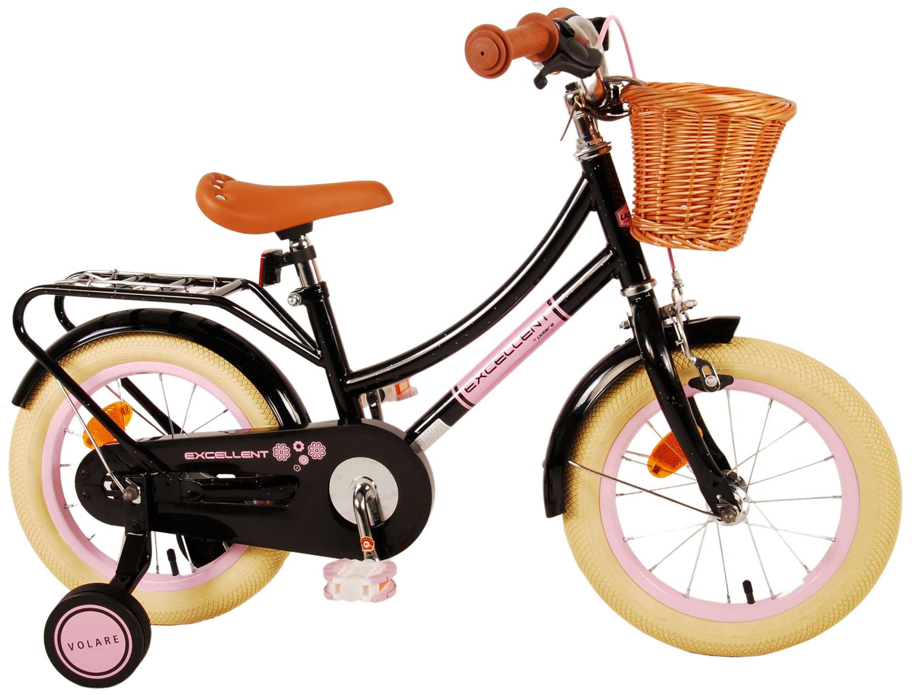Volare Excellent Kinderfiets - Meisjes - 14 inch - Zwart 2 Volare Excellent Kinderfiets - Meisjes - 14 inch - Zwart - Afbeelding 2