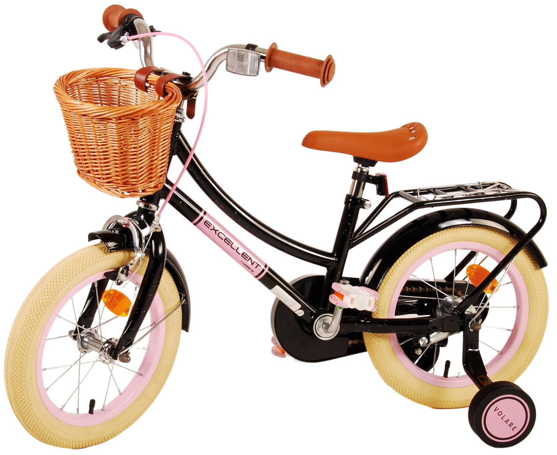 Volare Excellent Kinderfiets - Meisjes - 14 inch - Zwart 14 Volare Excellent Kinderfiets - Meisjes - 14 inch - Zwart - Afbeelding 14
