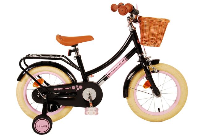 Volare Excellent Kinderfiets - Meisjes - 14 inch - Zwart 1 Volare Excellent Kinderfiets - Meisjes - 14 inch - Zwart