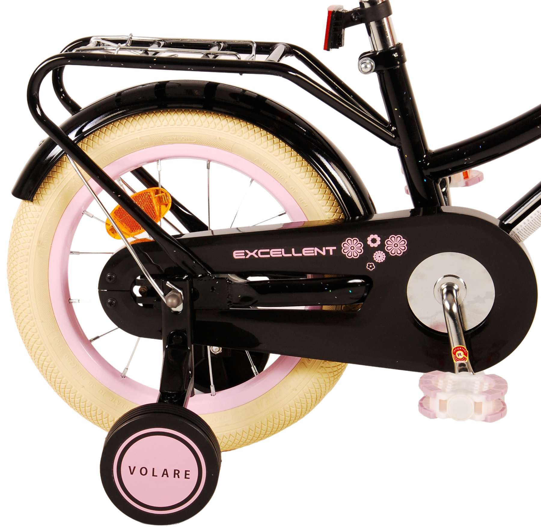 Volare Excellent Kinderfiets - Meisjes - 14 inch - Zwart 4 Volare Excellent Kinderfiets - Meisjes - 14 inch - Zwart - Afbeelding 4