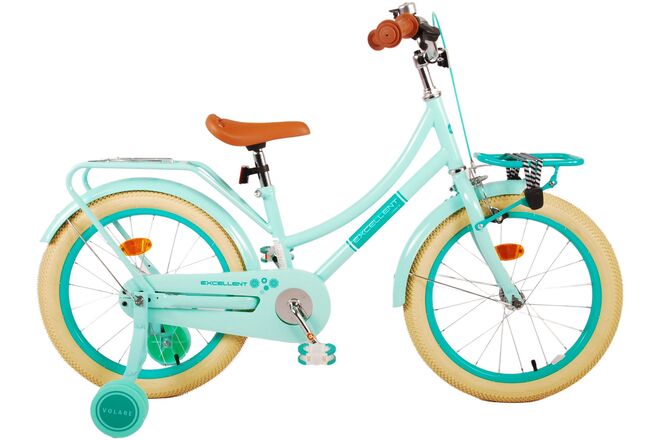 Volare Excellent Kinderfiets - Meisjes - 18 inch - Groen - 95% afgemonteerd 1 Volare Excellent Kinderfiets - Meisjes - 18 inch - Groen - 95% afgemonteerd