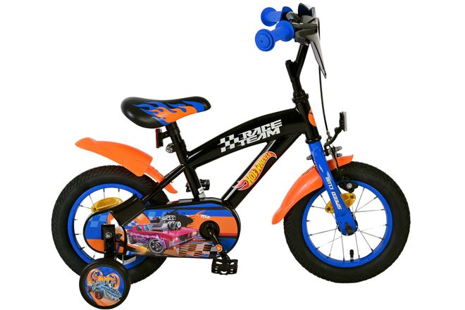 Hot Wheels Kinderfiets - Jongens - 12 inch - Zwart Oranje Blauw 1 Hot Wheels Kinderfiets - Jongens - 12 inch - Zwart Oranje Blauw