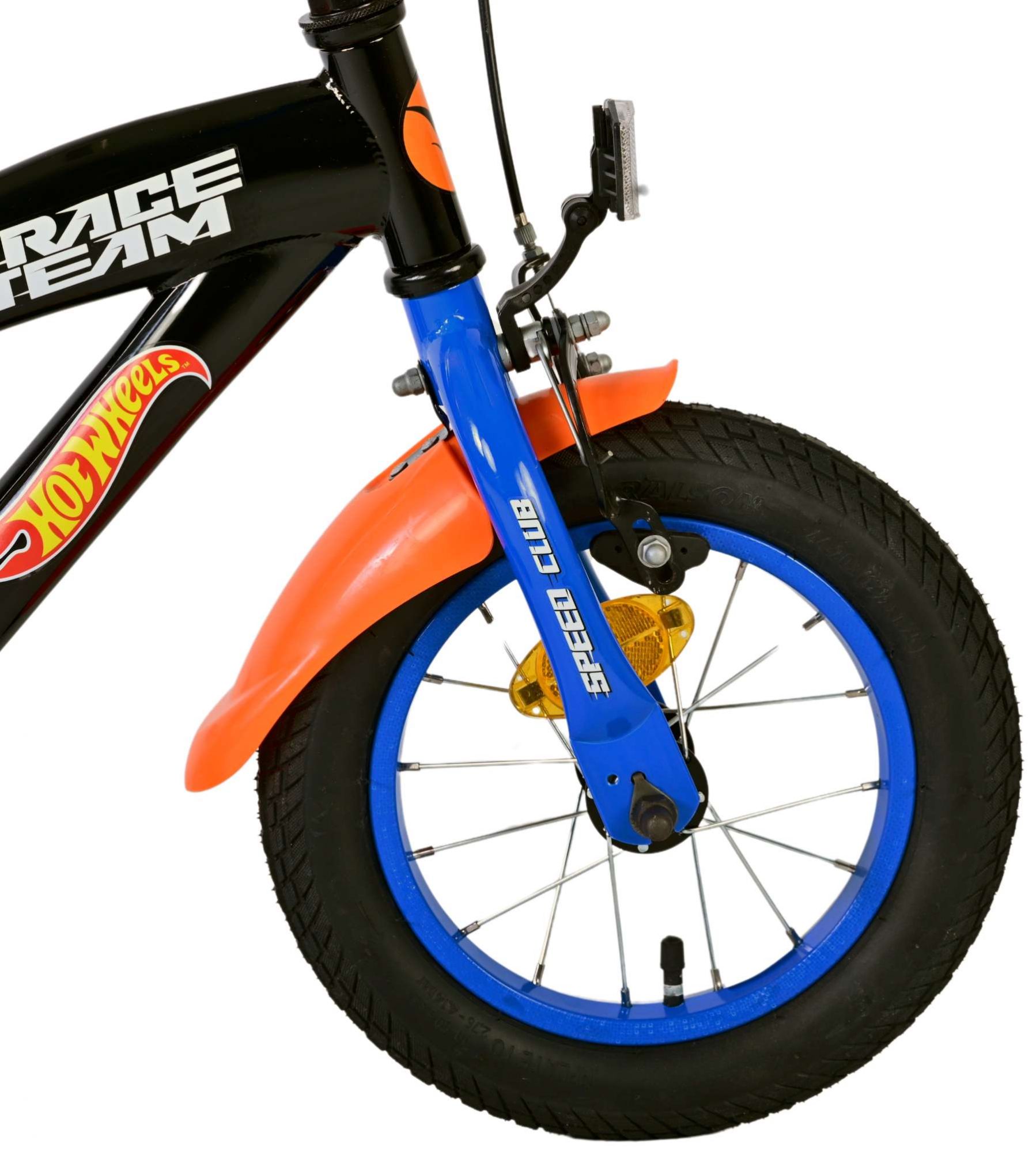 Hot Wheels Kinderfiets - Jongens - 12 inch - Zwart Oranje Blauw 4 Hot Wheels Kinderfiets - Jongens - 12 inch - Zwart Oranje Blauw - Afbeelding 4