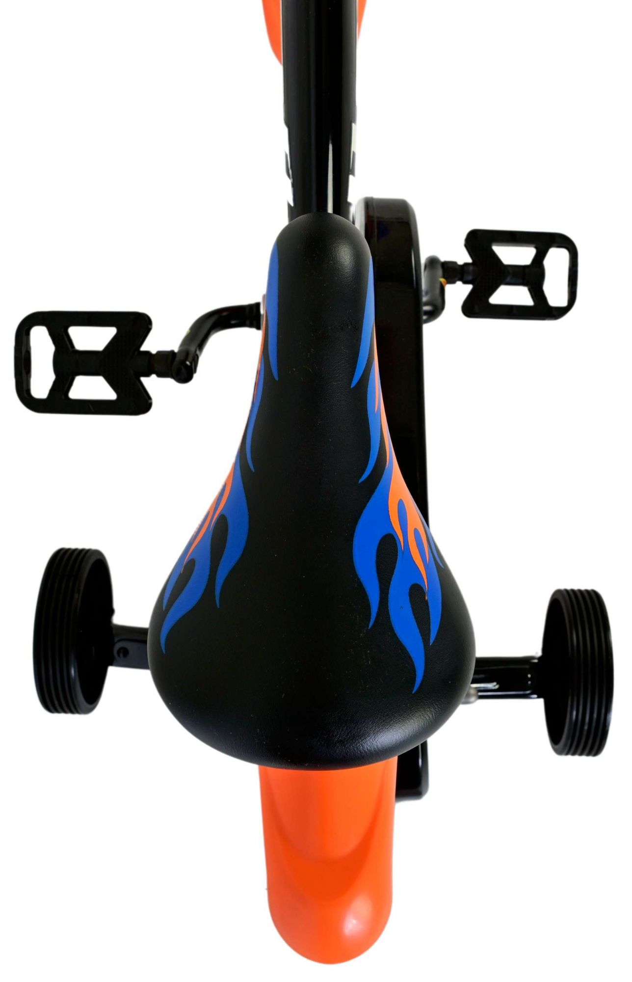 Hot Wheels Kinderfiets - Jongens - 12 inch - Zwart Oranje Blauw - Twee handremmen 4 Hot Wheels Kinderfiets - Jongens - 12 inch - Zwart Oranje Blauw - Twee handremmen - Afbeelding 4