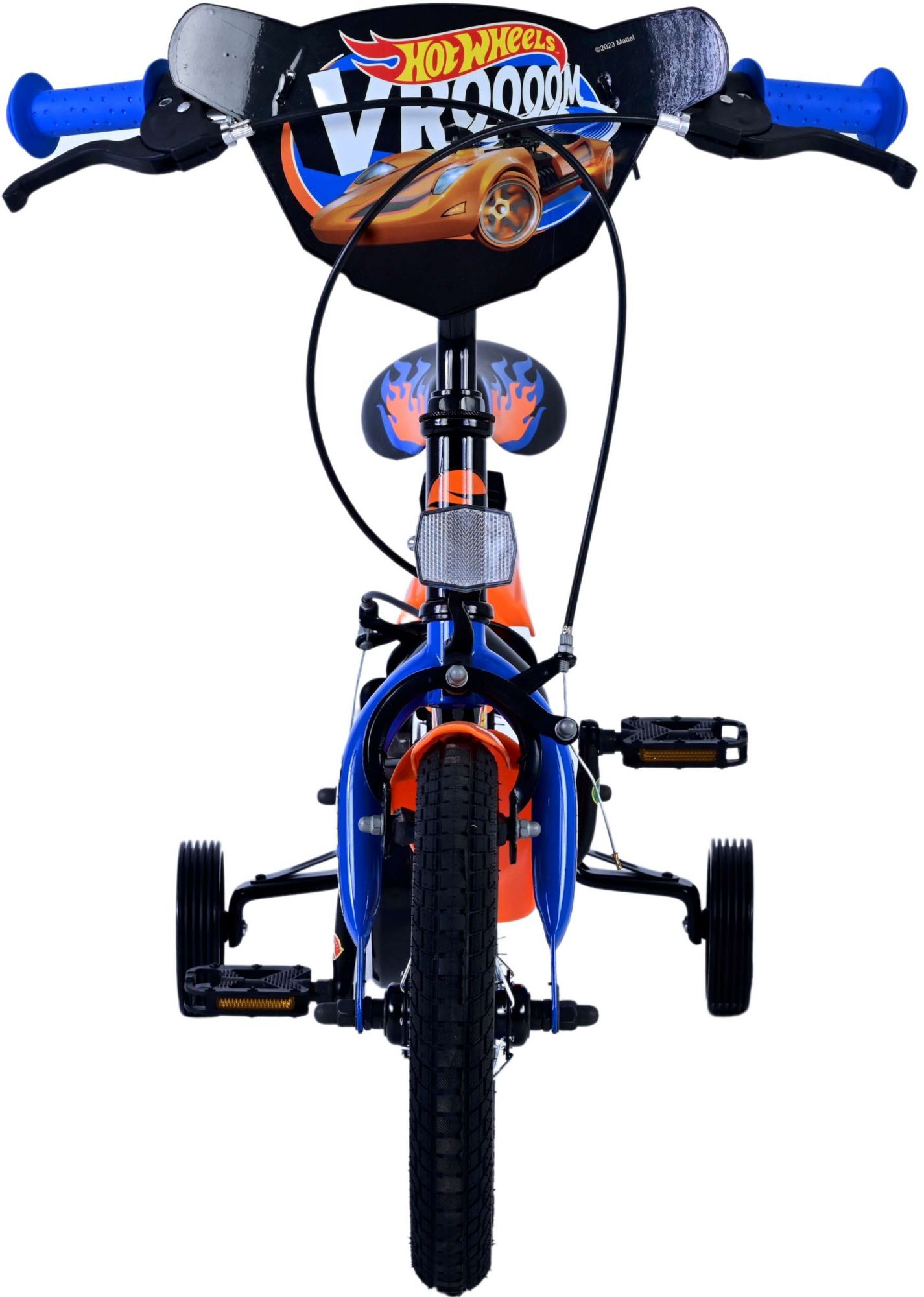 Hot Wheels Kinderfiets - Jongens - 12 inch - Zwart Oranje Blauw - Twee handremmen 7 Hot Wheels Kinderfiets - Jongens - 12 inch - Zwart Oranje Blauw - Twee handremmen - Afbeelding 7
