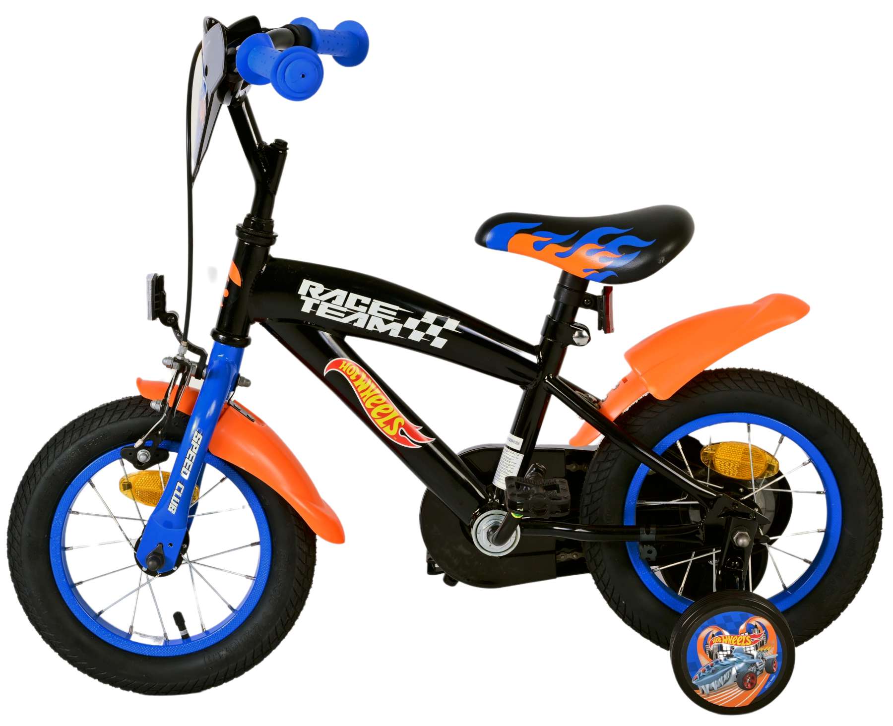 Hot Wheels Kinderfiets - Jongens - 12 inch - Zwart Oranje Blauw 8 Hot Wheels Kinderfiets - Jongens - 12 inch - Zwart Oranje Blauw - Afbeelding 8