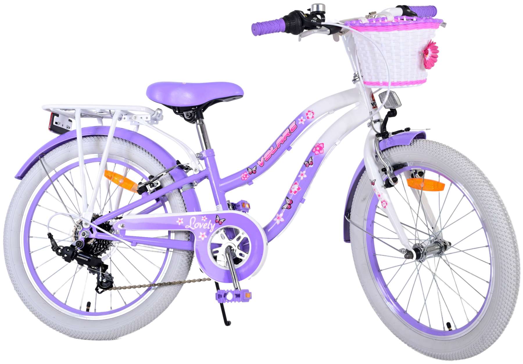 Volare Lovely Kinderfiets - Meisjes - 20 inch - Paars - 7 versnellingen 2 Volare Lovely Kinderfiets - Meisjes - 20 inch - Paars - 7 versnellingen - Afbeelding 2