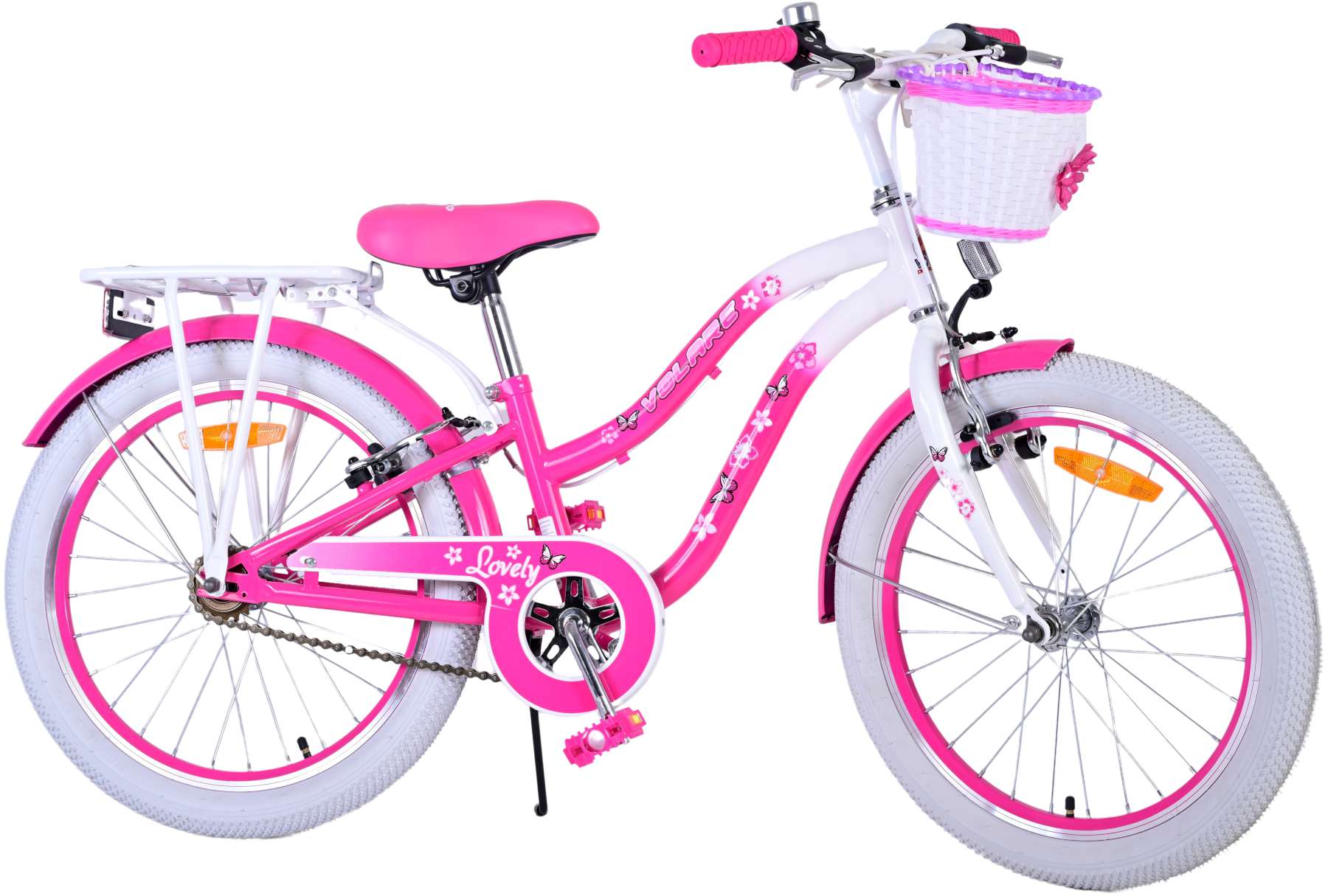Volare Lovely Kinderfiets - Meisjes - 20 inch - Roze - Twee handremmen 3 Volare Lovely Kinderfiets - Meisjes - 20 inch - Roze - Twee handremmen - Afbeelding 3